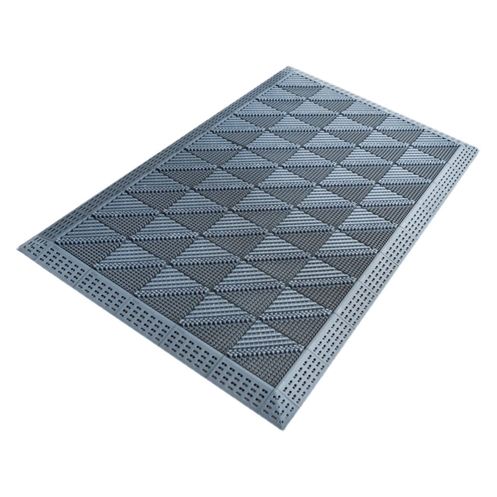 Paillasson d'entrée large tapis de porte gris extérieur et intérieur de maison