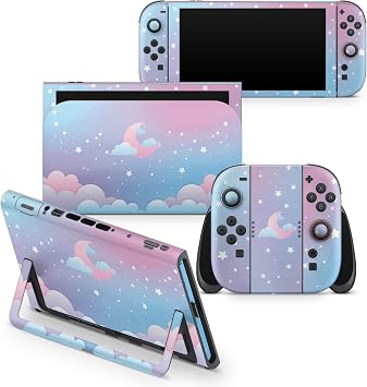 Tacky Design Clouds Skin Compatible with Nintendo Switch 2 Skin Wrap Cover, Blue Kawaii wrap for Nintendo Switch 2 Cover, Premium 3M Vinyl Switch 2 2025