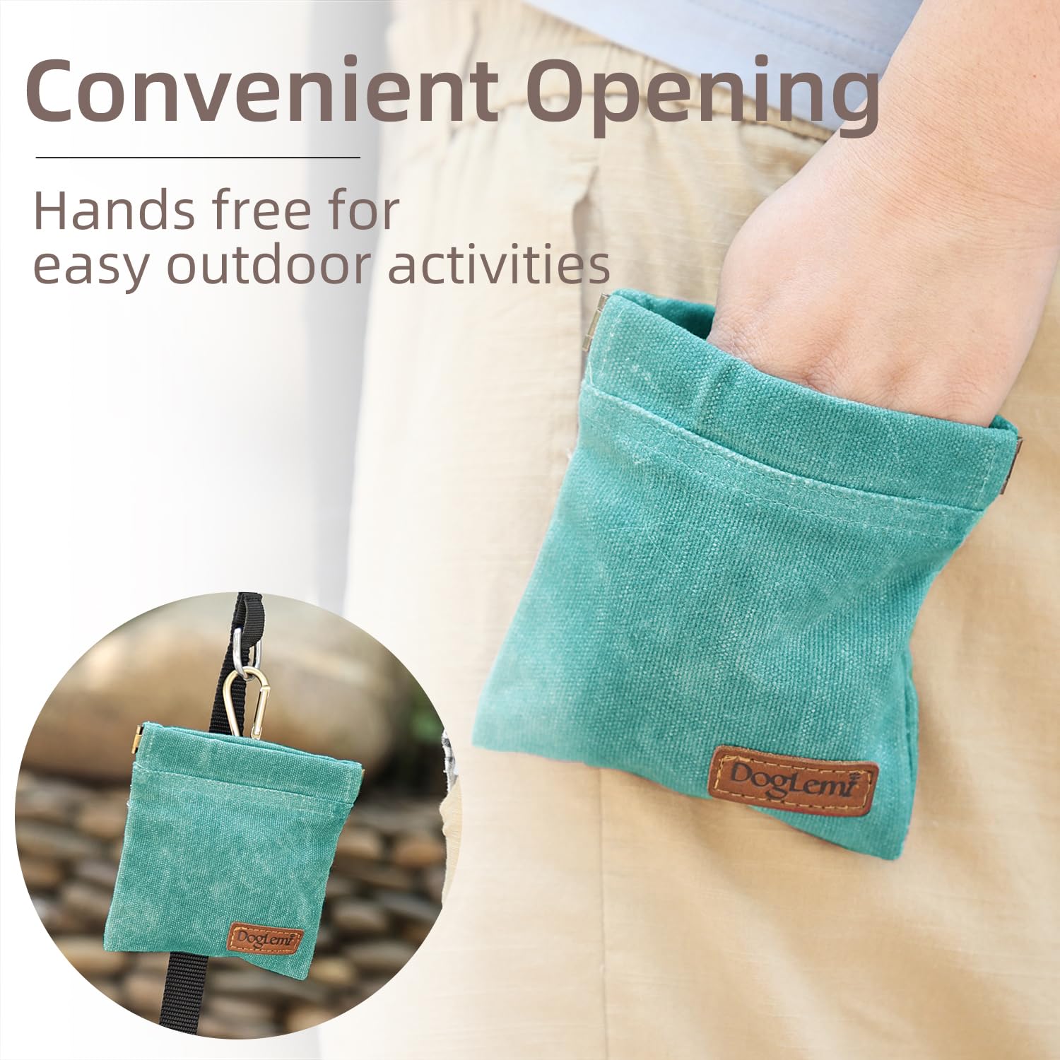 Duuclume Dog Treat Bag, Puppy Dog Training Pouch Hands-Free Training Dog Treat Pouch, Includes Carabiner - Image 3
