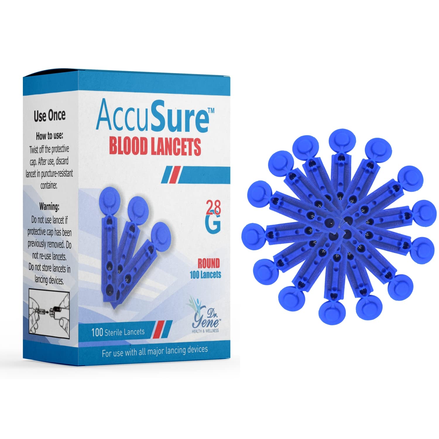 AccuSure Instant Digital Simple Glucometer Kit With 100 Blood Lancet With Simple Test Strips 50 For Accurate Blood Glucose Sugar Testing Machine 2