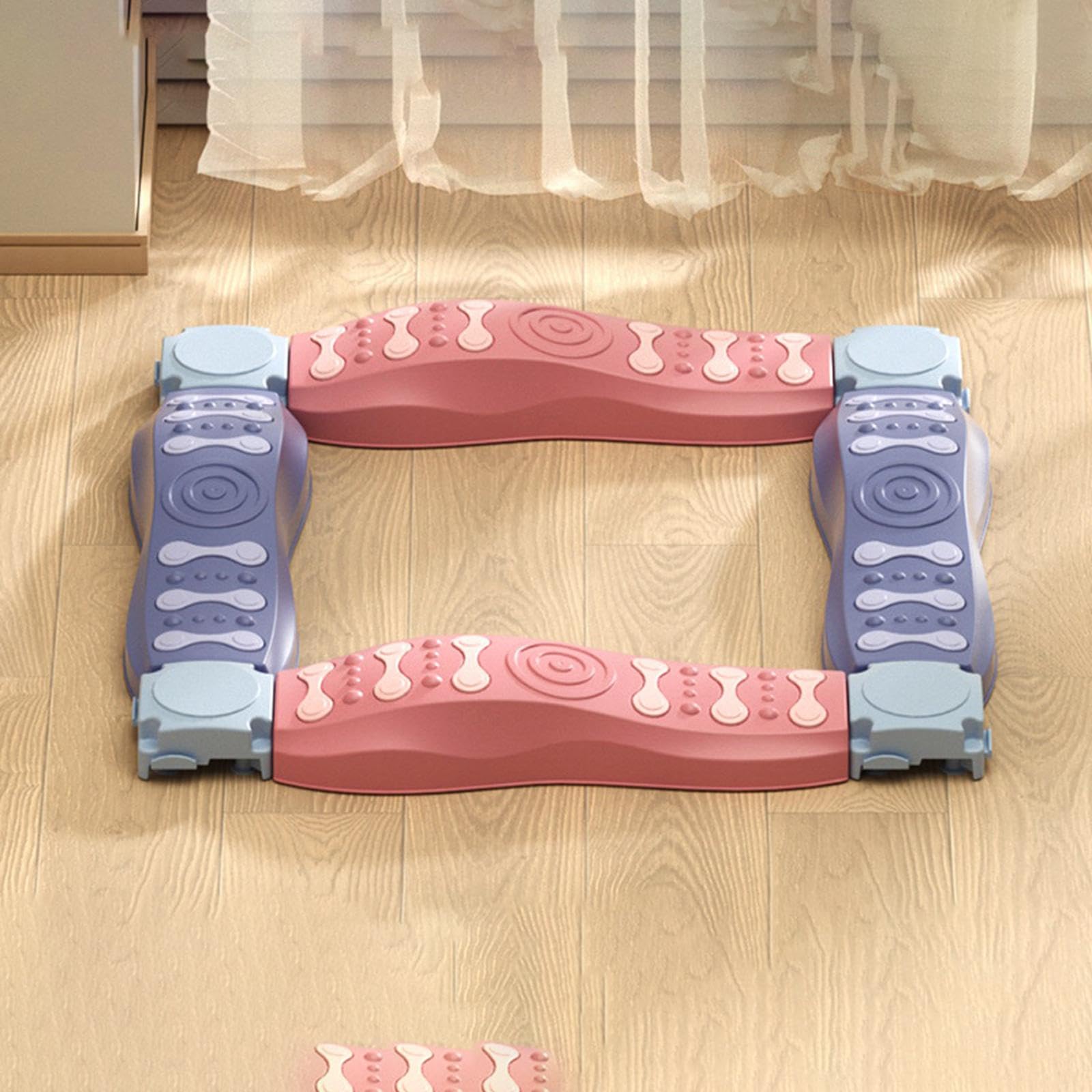 12 Piezas Juguetes de Equilibrio Infantil Circuito de Obstáculos para Niños Haz de Equilibrio Juego de Saltar Piedras Antideslizante Y Resistente, b