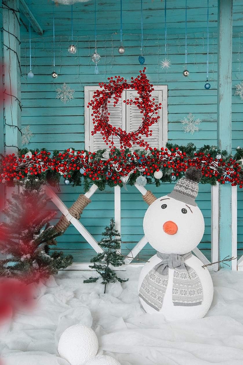 RECUTMS Red Berry Garland Christmas Decoration 5.9Ft Holiday Garland Artificial Berry Garlands with Bendable Stems Christmas Fireplace Decoration Banister(Red Berry) - Image 6