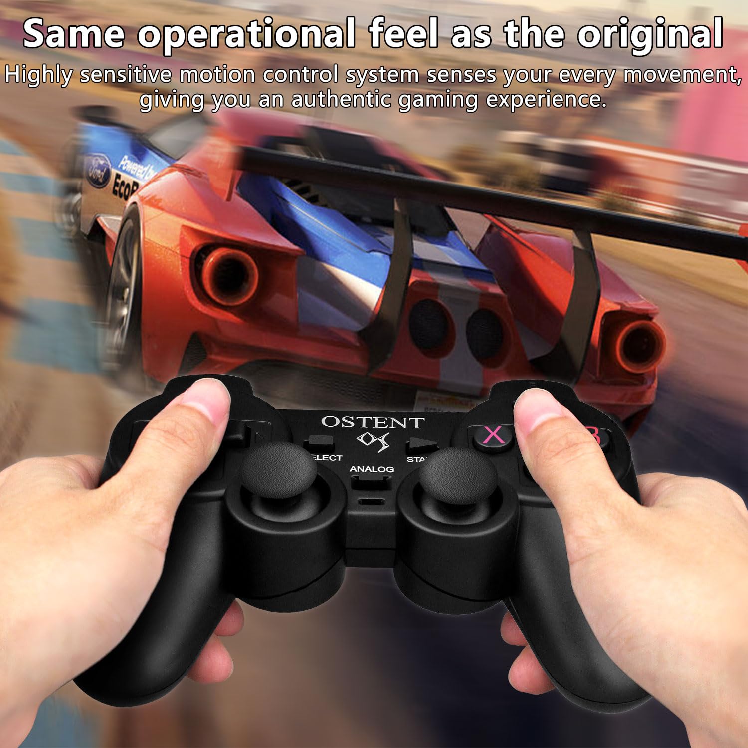 OSTENT Wired Analog Controller Gamepad Joystick Joypad for Sony Playstation PS2 PS1 PS One PSX Console Dual Shock Vibration Video Games