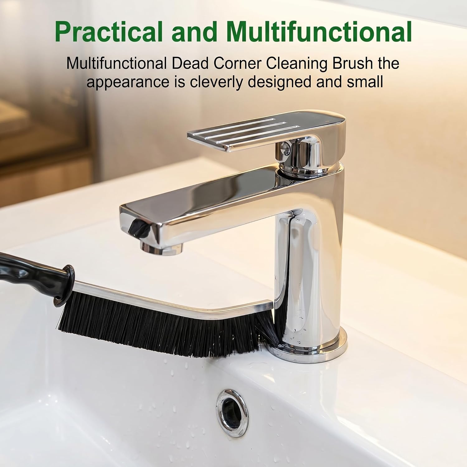 New Hard Bristle Crevice Cleaning Brushes Multifunctional Thin Gap Scrub Brush Small Deep Cleaning Tools Cleaner Supplies for Floors Bathroom Home Kitchen Windows Corner Sink Toilets Grout Tile 4 Pack