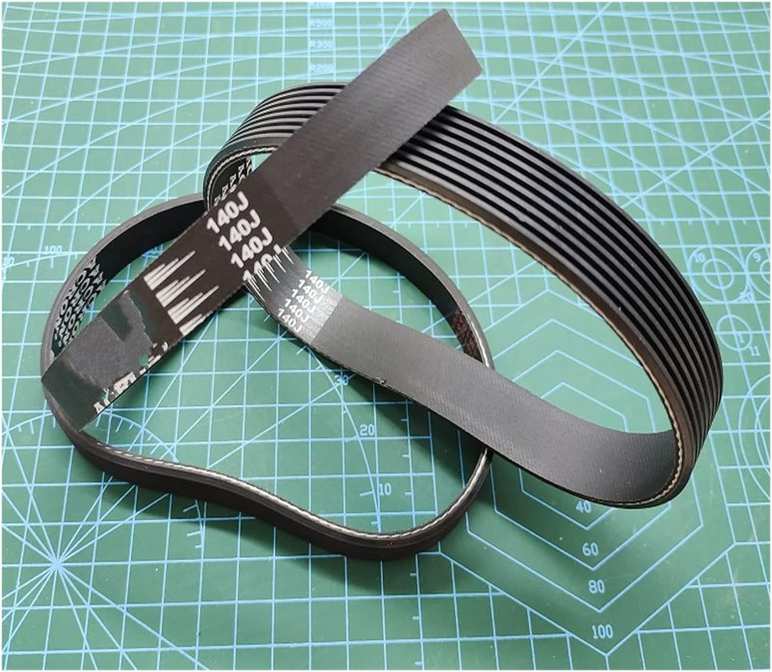 Closed-loop synchronous belt,Rubber timing belt, Transmission Belt 140J/PJ356 PJ375 148J/PJ376 150J/PJ381 Drive Belt 135J/PJ343 (Color : 7 ribs, Size : 2PCS_PJ356) ( Color : 7 Ribs , Size : 2PCS-PJ381