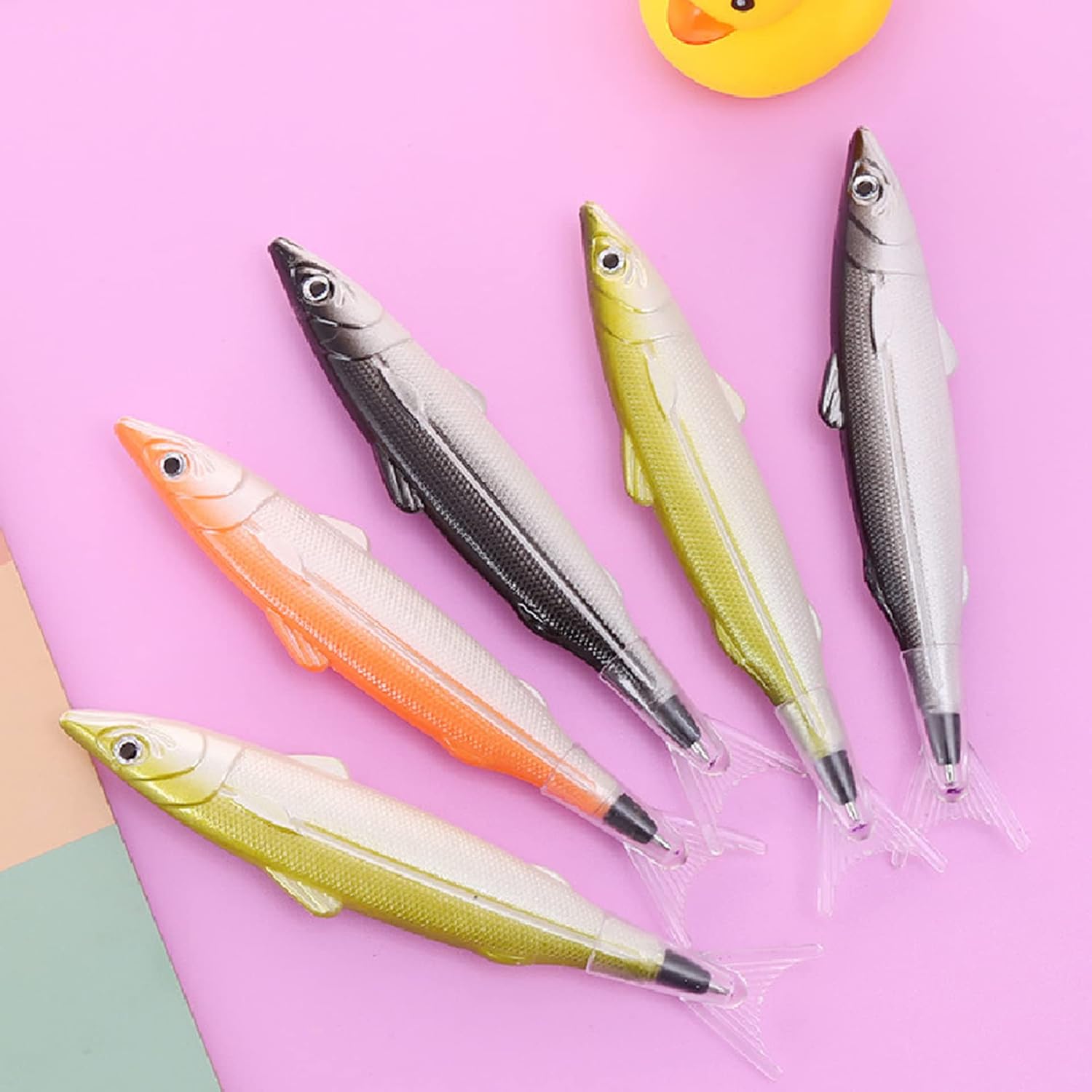 Funny live Ballpoint Pens Fish Pen Black Ink Smooth Writing for School Office Home, Fun Pens Desk Accessories and Office Supplies (Fish Pen 6 Pack) image 5