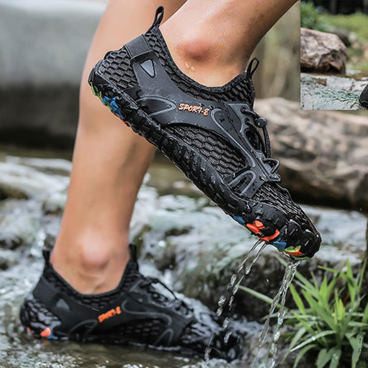 Scarpe da Scoglio Uomo Antiscivolo Scarpe da Immersione Piedi Nudi Resistenti Asciugatura Rapida per Viaggio Spiaggia Nuoto Yoga