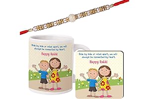 TIED RIBBONS Traditional Bhai Dooj Rakhi Set for Brother with Gift