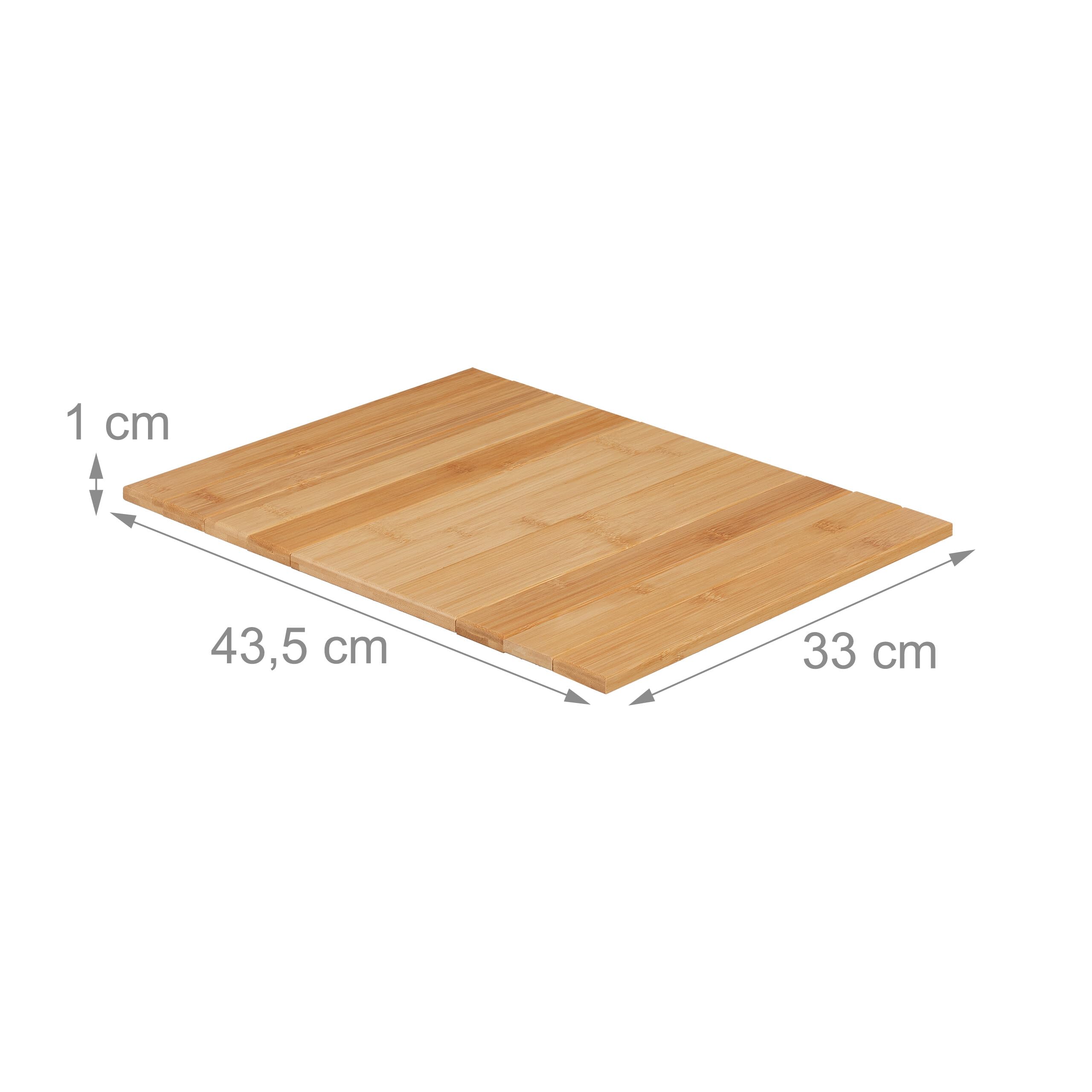 Plateau Accoudoir Bambou 35x26.5cm - Support Boissons, Snacks, Pliable, Naturel