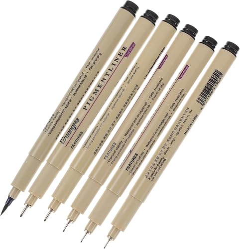 Tofficu 12 Uds. Impermeable Pluma de Gancho Negro Pintura al Óleo Negro Pluma de Tinta Bolígrafos de Tinta de Punto Fino Negro Bolígrafos de Pintura disponible en Yaxa Venezuela