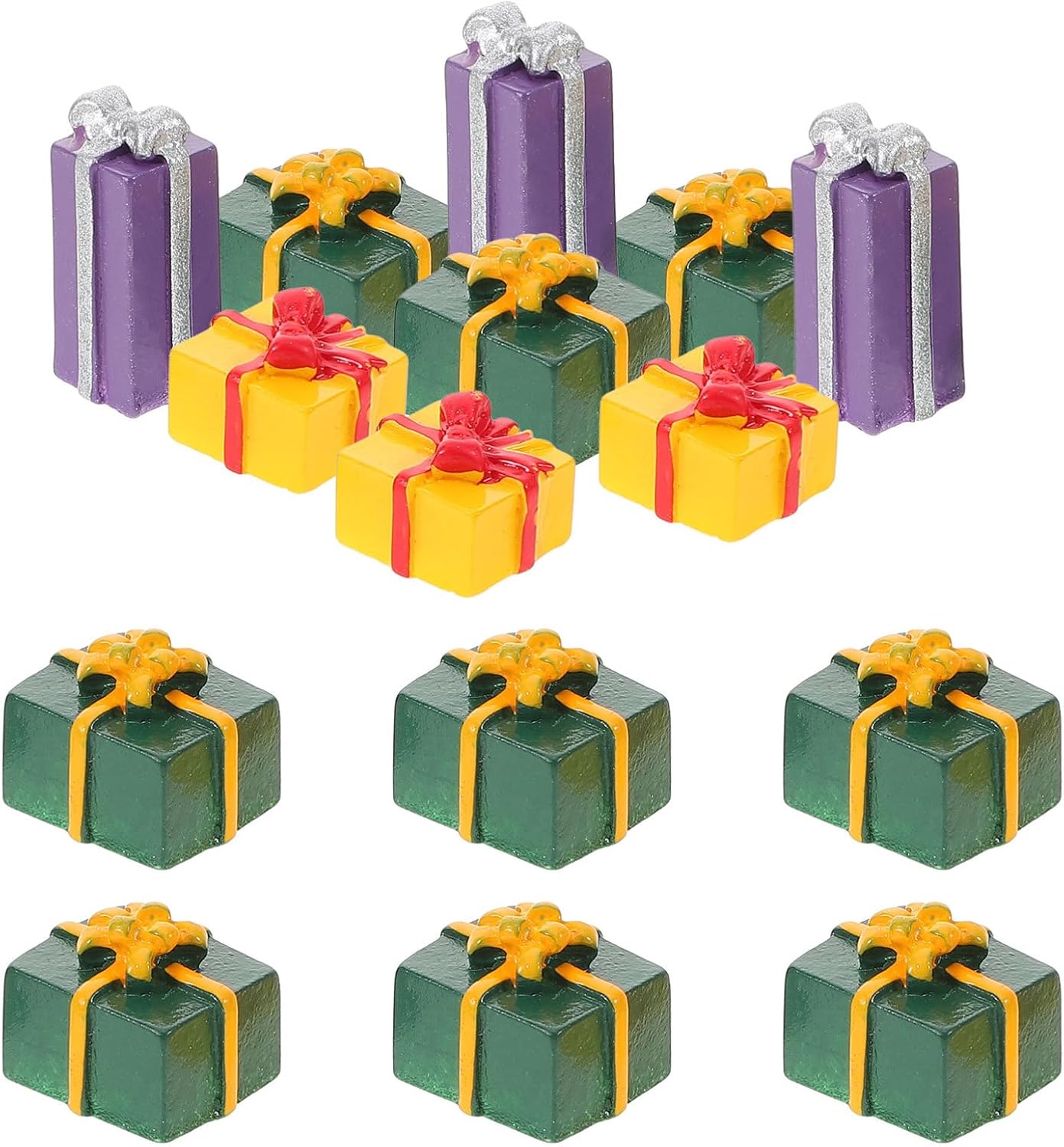 15pcs Christmas Tree Charms Mobile Phone Decoration Crafting Accessories Adorable Box Patterns for Phones Bags and Headwear