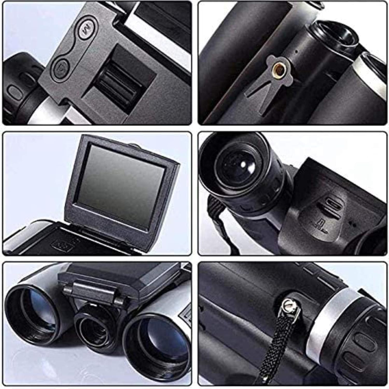 Teleskopy dla dorosłych astronomia, lornetka o dużej mocy, teleskop zewnętrzny, monokular cyfrowy 12x32 5 cm ekran LCD lornetka lornetka HD aparat cyfrowy nagrywanie wideo lornetka zewnętrzna