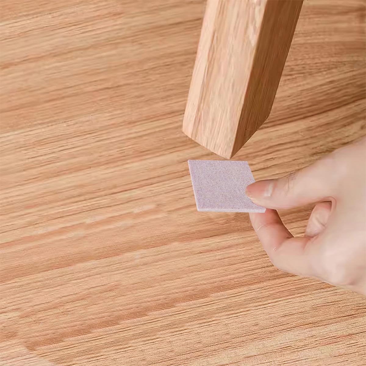 64 Pcs Self-Adhesive Square Felt Chair Leg Floor Protectors Cuttable Furniture Pads for Hardwood Floors Under Furniture Legs