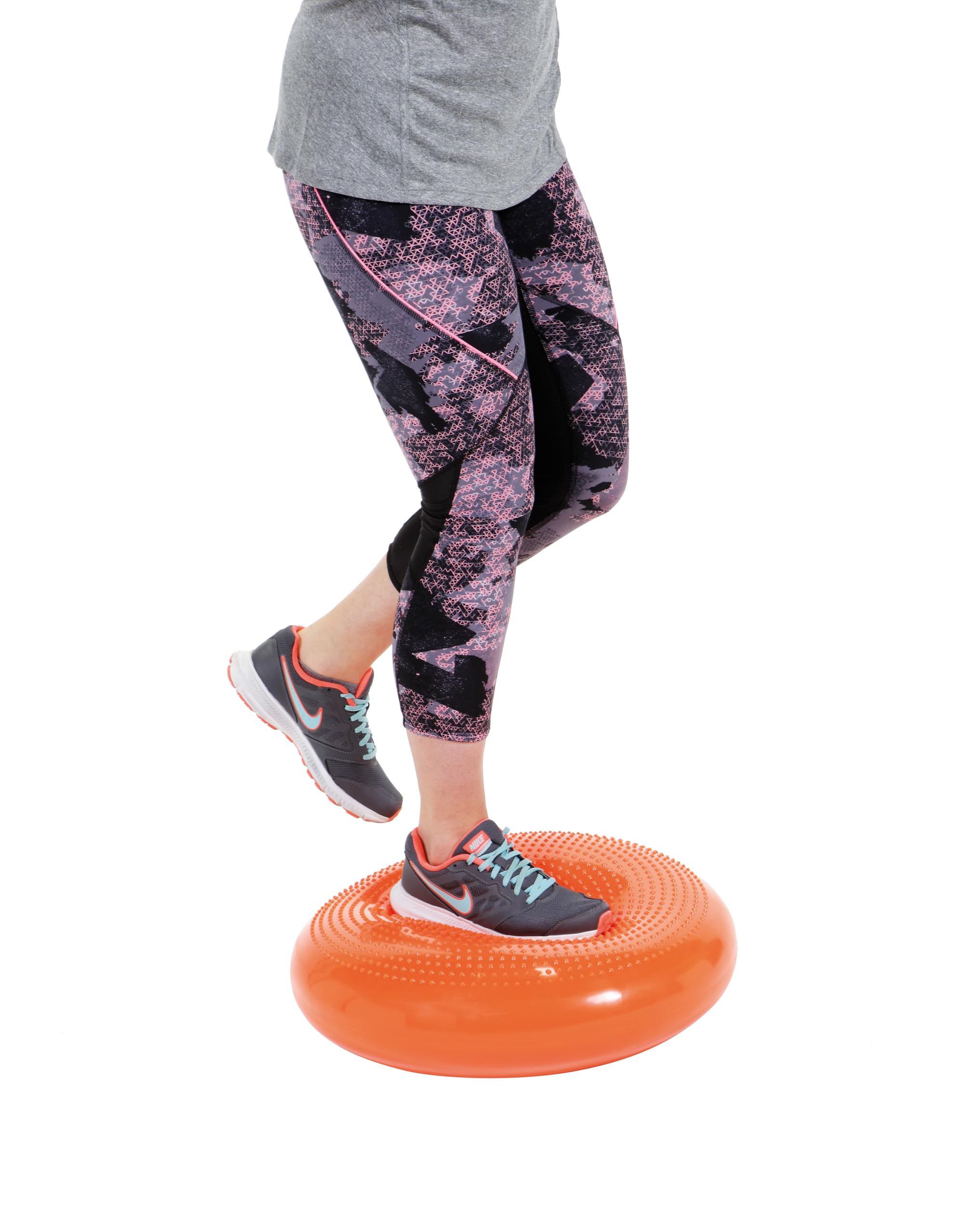 Gymnic Disco Sport Cuscino propriocettivo grande Ø 60 cm con superficie massaggiante per esercizi di equilibrio, motricità, recupero funzionale e training posturale