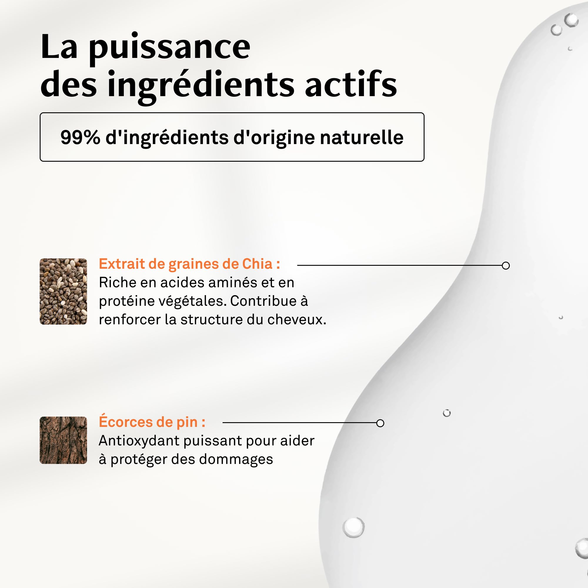 LUXEOL - Sérum Réparateur Moléculaire - Réduit la casse, Réduit les Frisottis - 99% Ingrédients d'Origine Naturelle - Fabriqué en France - 100 ml