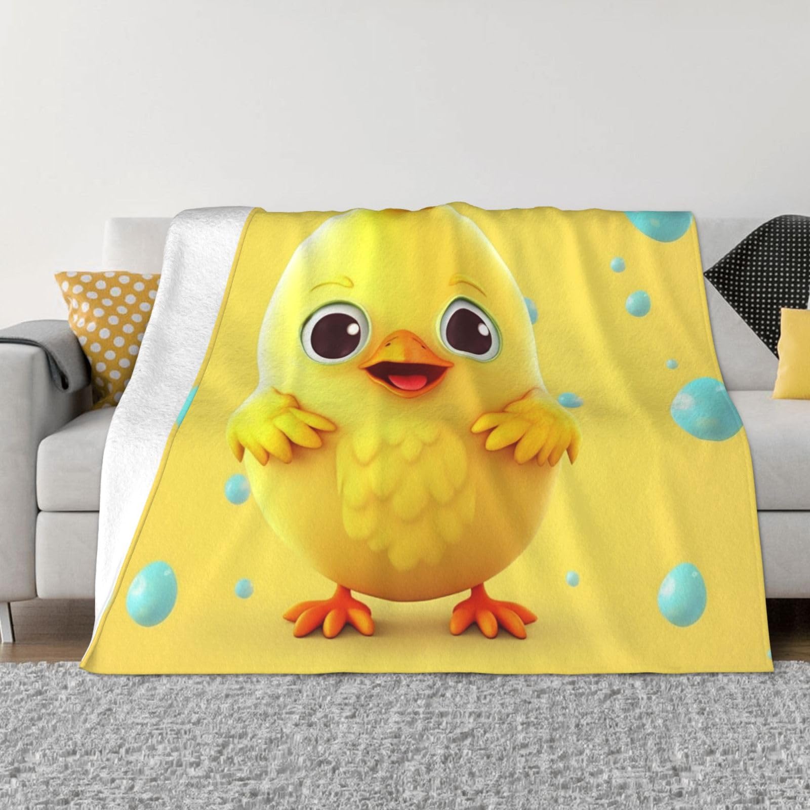 Couverture flanelle légère jaune grand format pour vos soirées cocooning et voyages