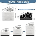 SEISSO Plaquettes anti-vibrations, pour laveuse et sécheuse 1100 lbs Poids Capacité, Double hauteur Laver la machine Pads de pied pour anti-dérapant & La réduction du bruit protège le plancher de la salle de lavage