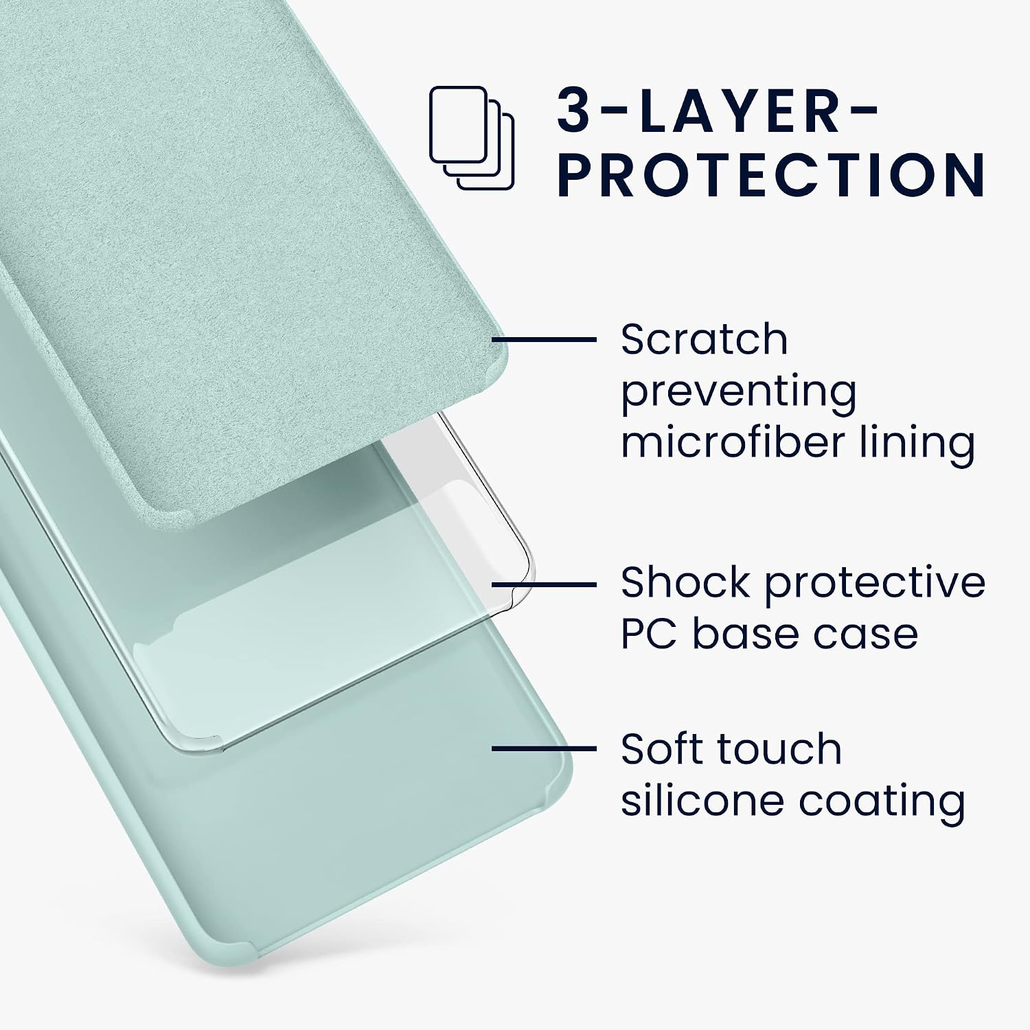 kwmobile Case Compatible with Samsung Galaxy S20 Plus Case - TPU Silicone Phone Cover with Soft Finish - Cool Mint