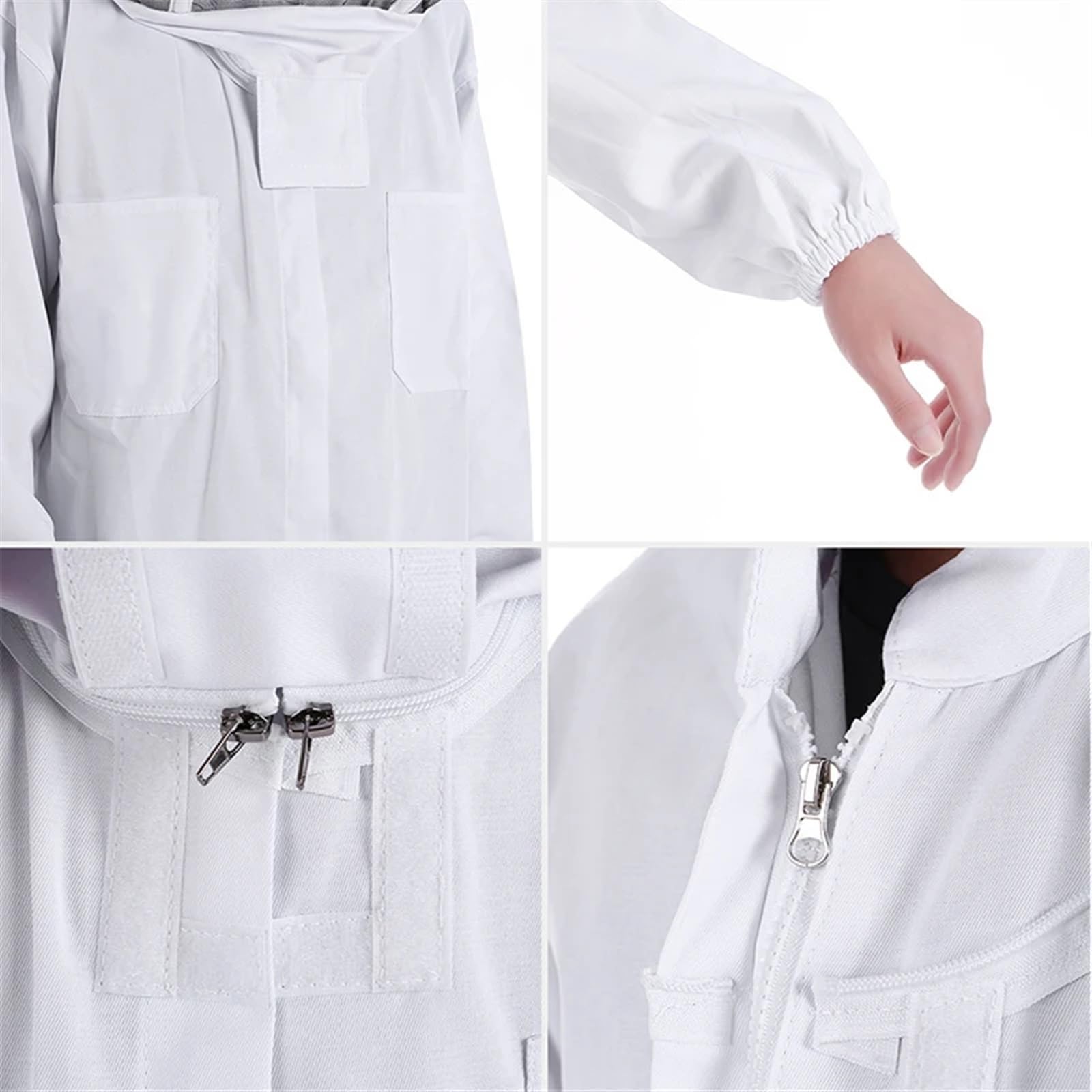 Tuta Apicoltore Costume da apicoltore completo, protezione per api, tuta da apicoltore, velo di sicurezza, cappello, vestito, attrezzatura completa per il corpo(L)