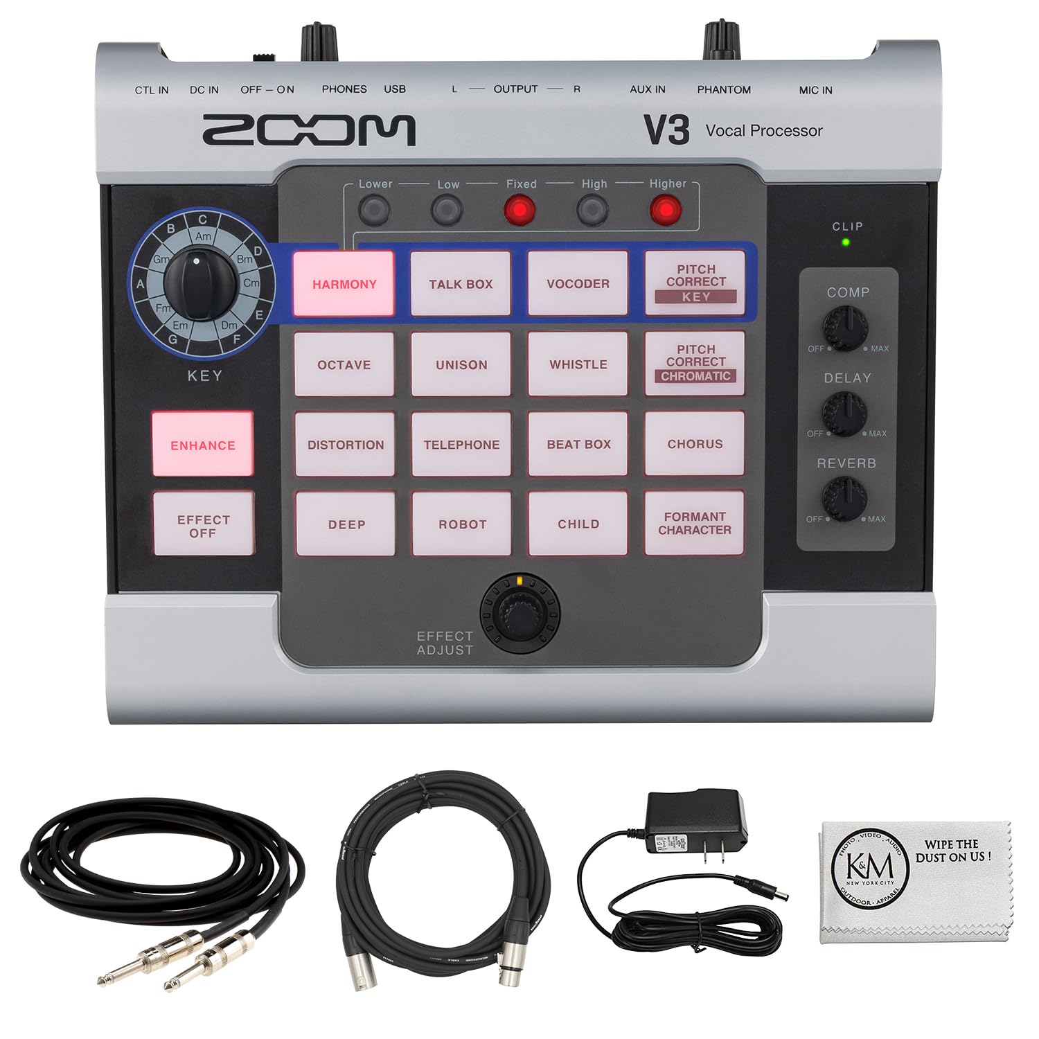 Amazon.com: Zoom V3 Vocal Processor Bundle with 20 ft XLR Cable +