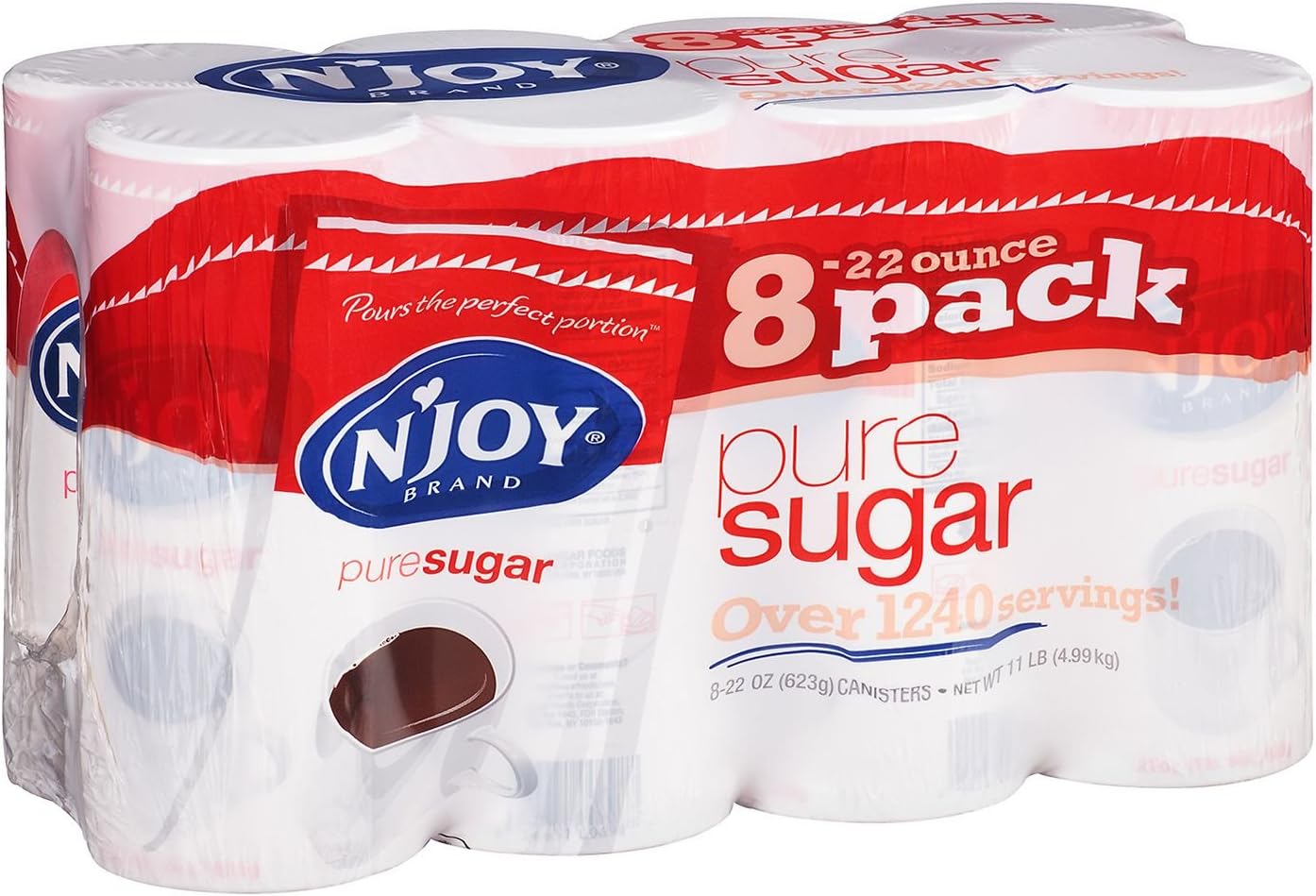 N'JoyPure Cane Sugar - 8/22 Ounce canisters