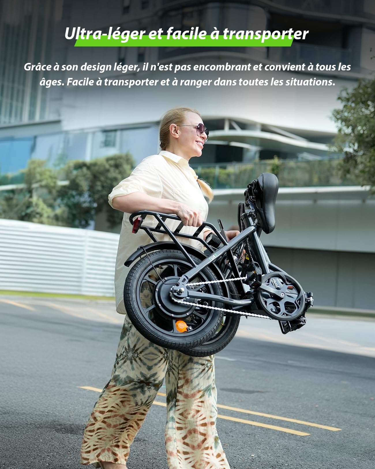 Vélo Électrique Pliable Adulte| Batterie Amovible 36V 10.4Ah | Charge Rapide 4-5H | Autonomie 56-60KM | Moteur 250W Réglementé | Freins à Disque Suspension Avant | VAE Urbain Déplacement Quotidien