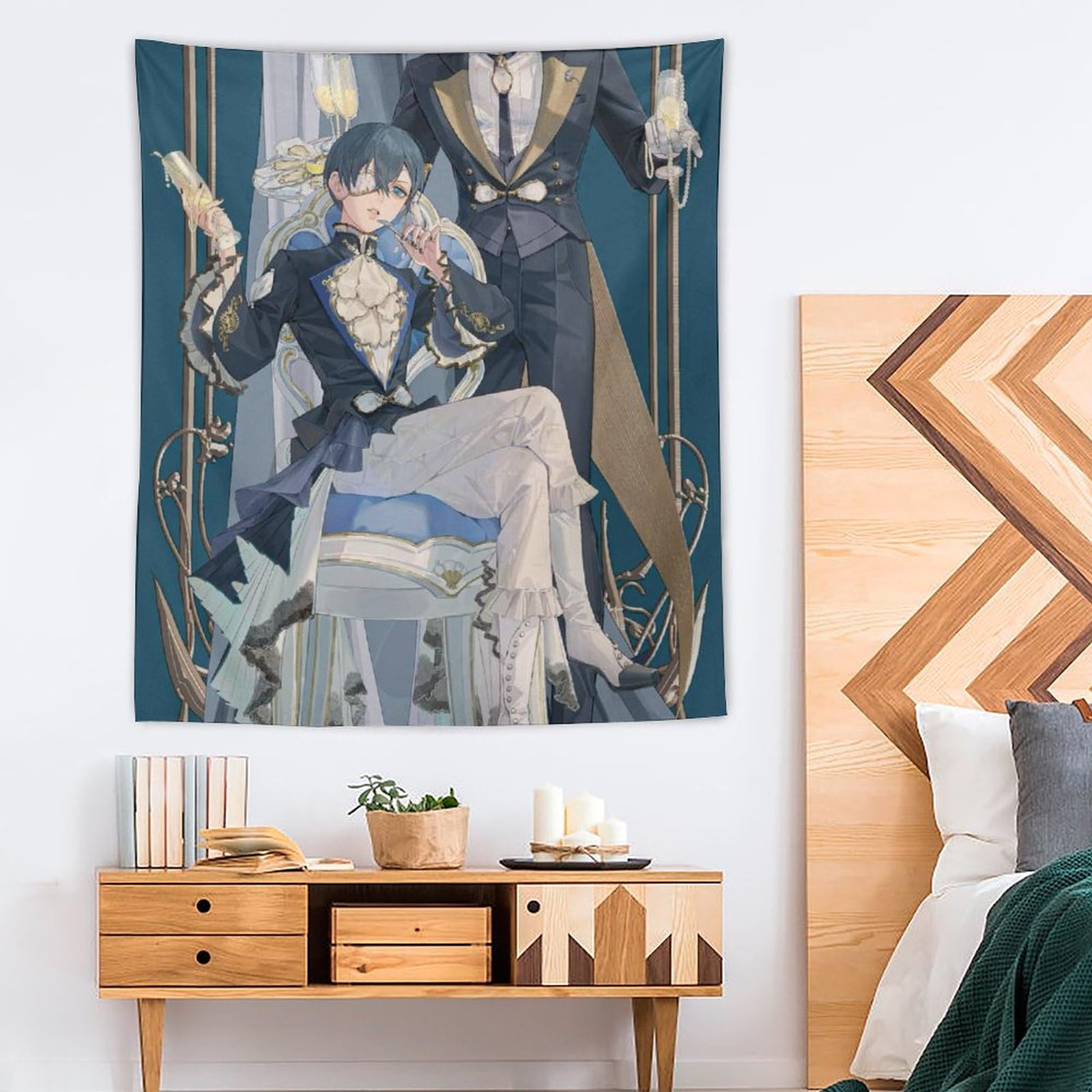 Amazon.co.jp: タペストリー壁飾り 黒執事 シエル セバスチャン 多機能