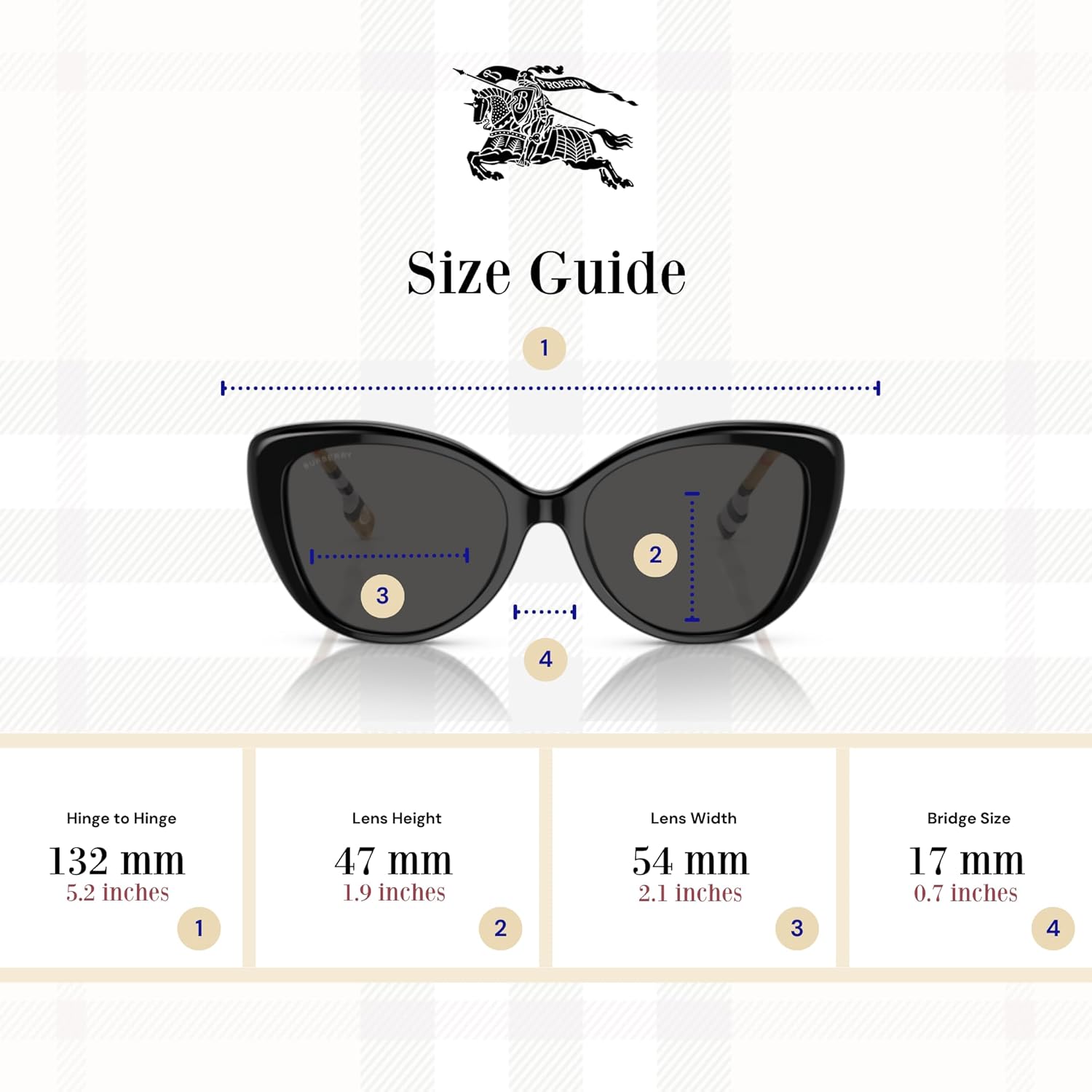 BURBERRY BE4407 Cat Eye Sunglasses For Women + BUNDLE With Designer iWear Complimentary Eyewear Kit - Image 3