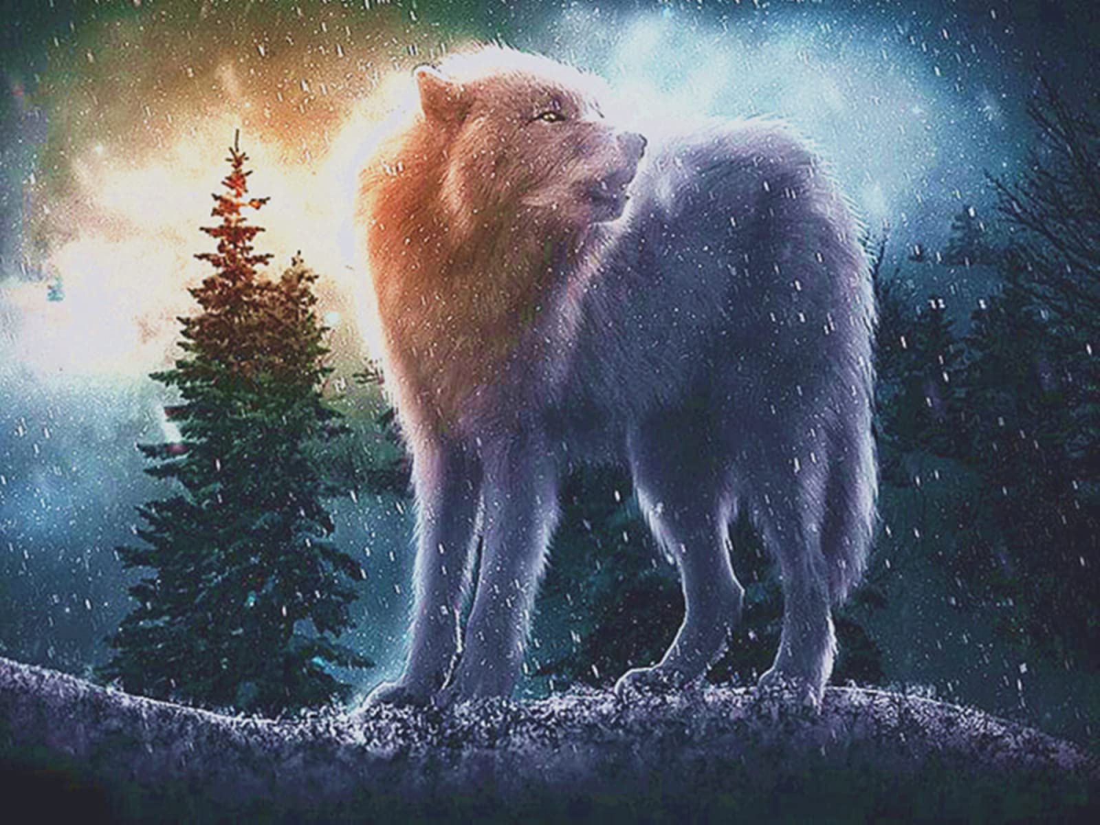 Puzzles 1500 Stück für Erwachsene Wolf öLgemäLde Puzzles FüR Erwachsene Puzzles Tiere Puzzles Dekoration Fertige Größe 87×57cm