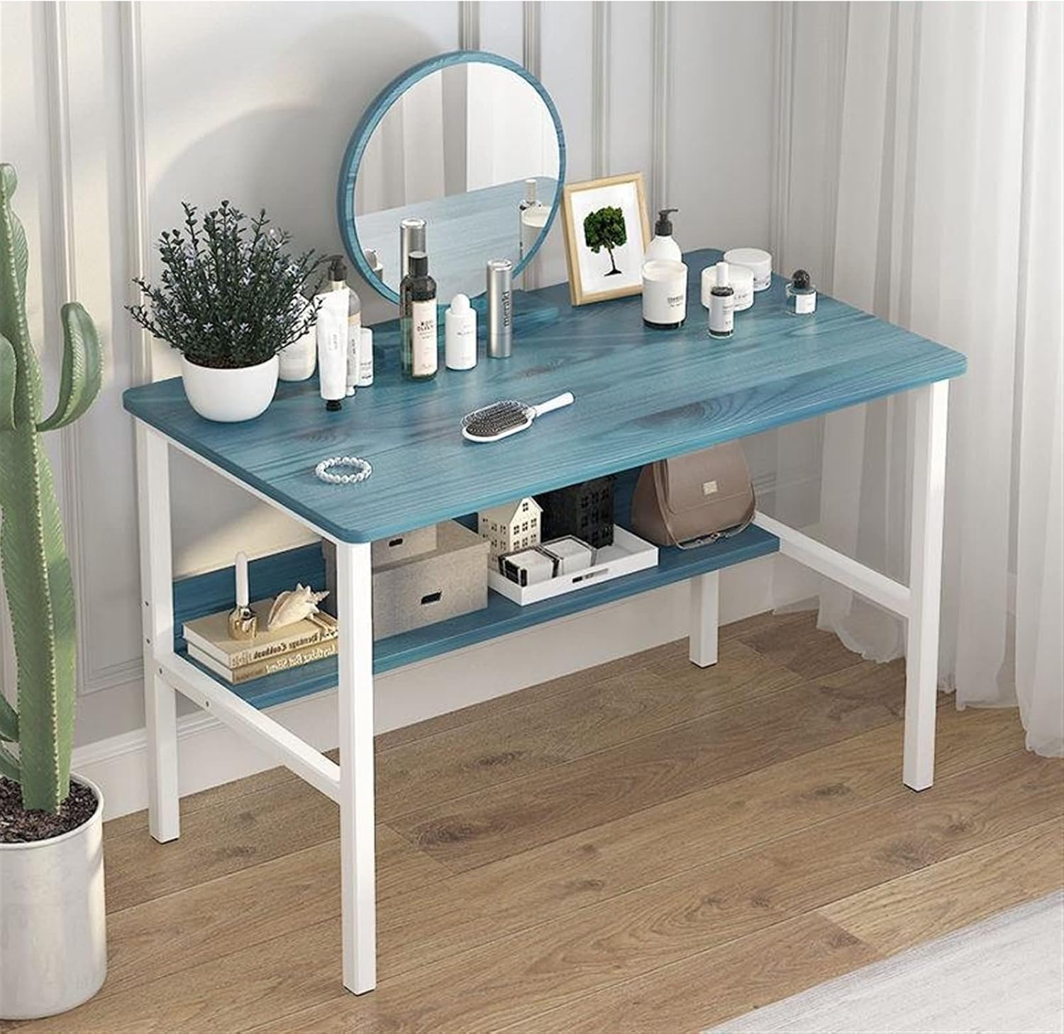 szt Vanity Benches Dressing Table with Mirror Modern Simple Bedroom Furniture Dressing Table Family Small Apartment Dressing Table (Color : 3) (1)