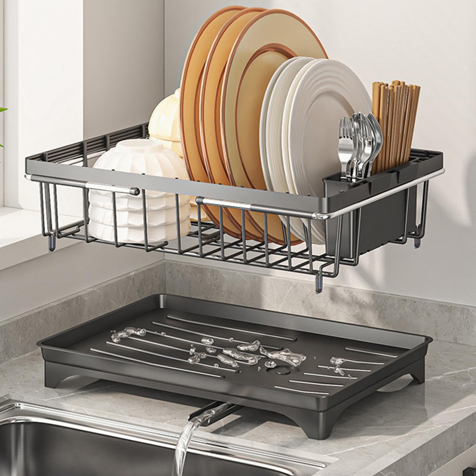 Escurridor De Platos para Fregadero Gran Capacidad y Rápido