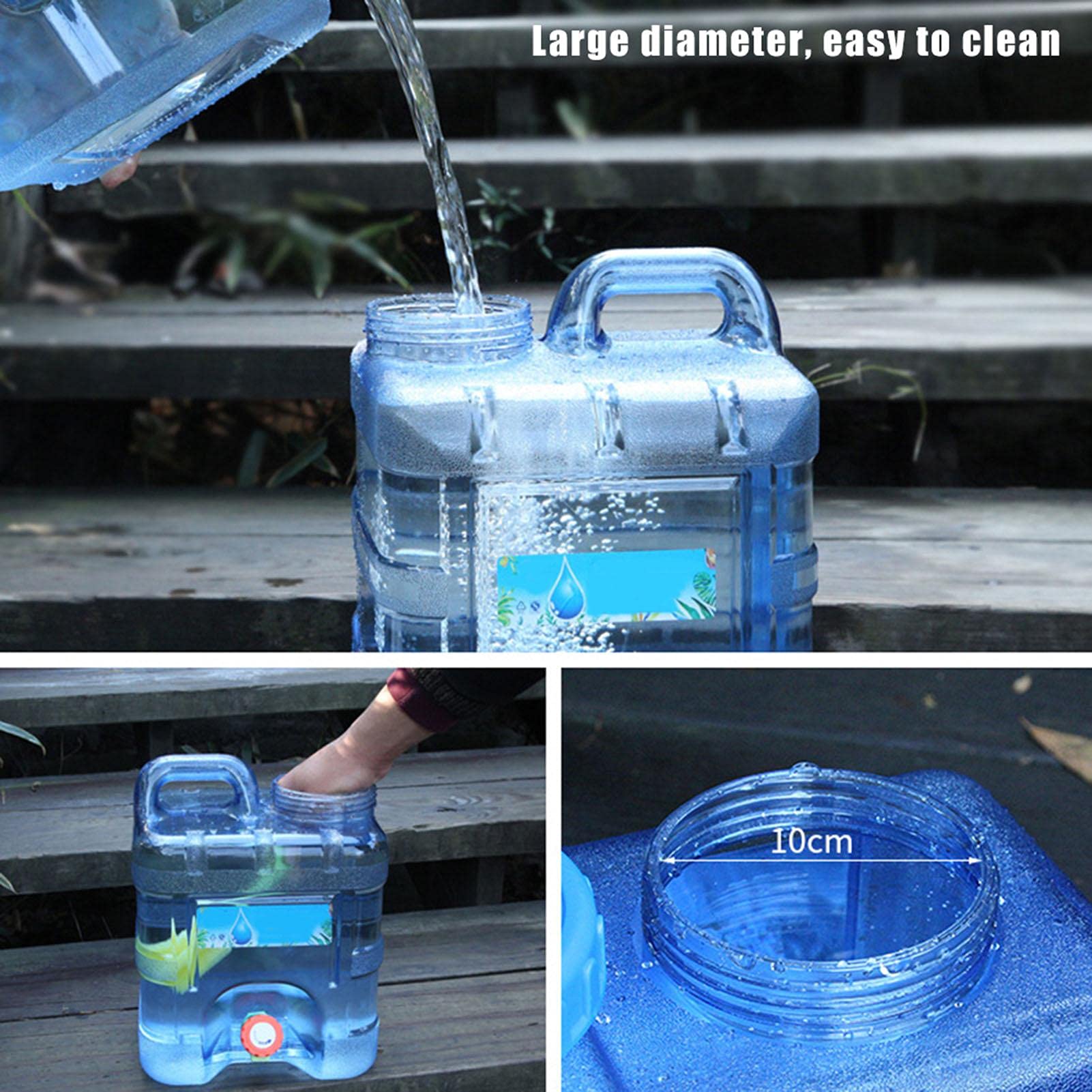 Qqmora Réservoir d'eau pour camping-car Réservoir d'eau Portable 10l, PC de qualité alimentaire