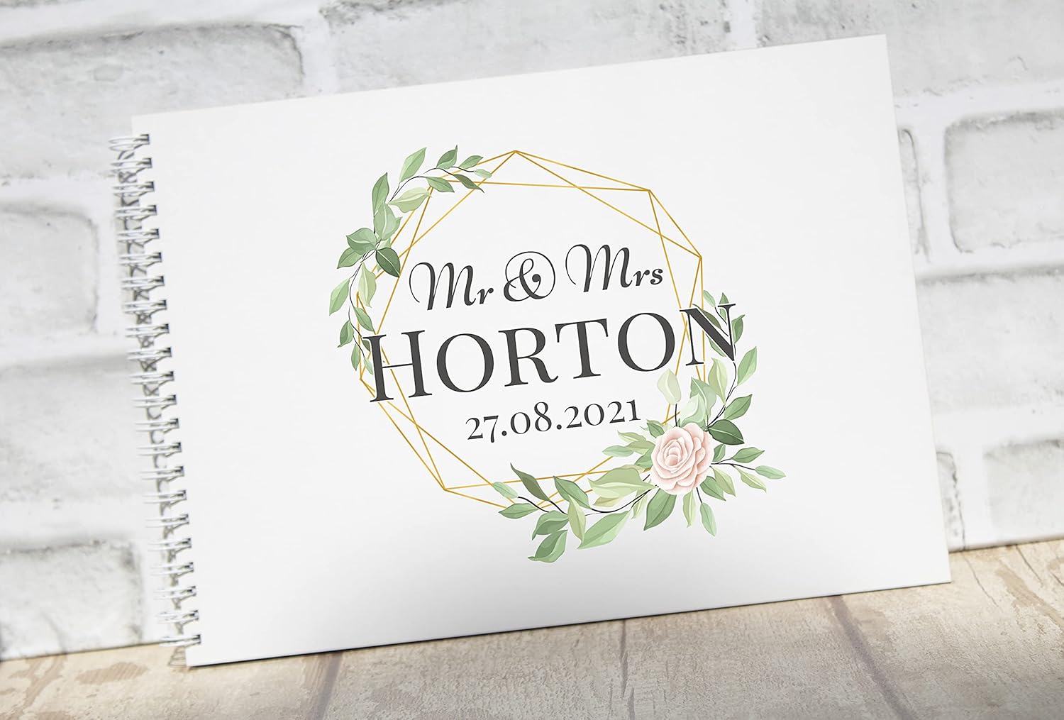Personalised Wedding Guest Book Flowery Amazon.co.uk Handmade Products
