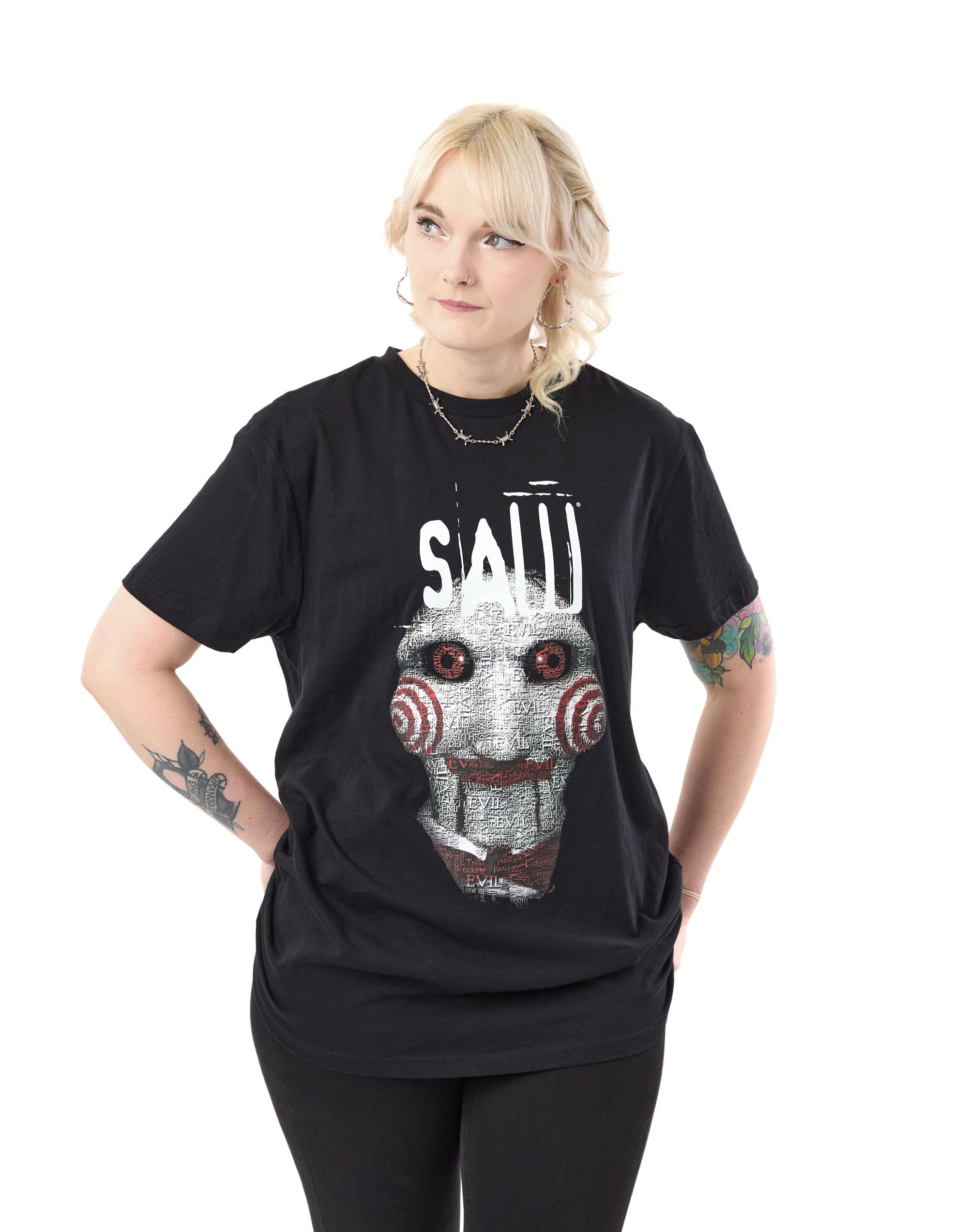 SAW Men's Short Sleeve T-Shirt - Black - Cotton - S