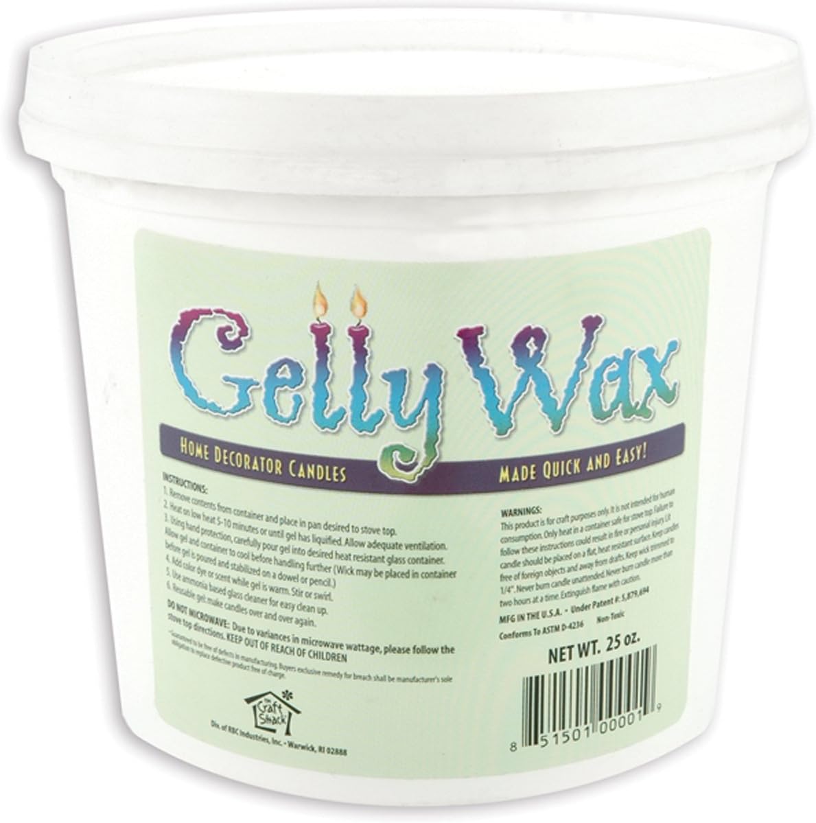 Gelly Candle Wax 25oz-Clear