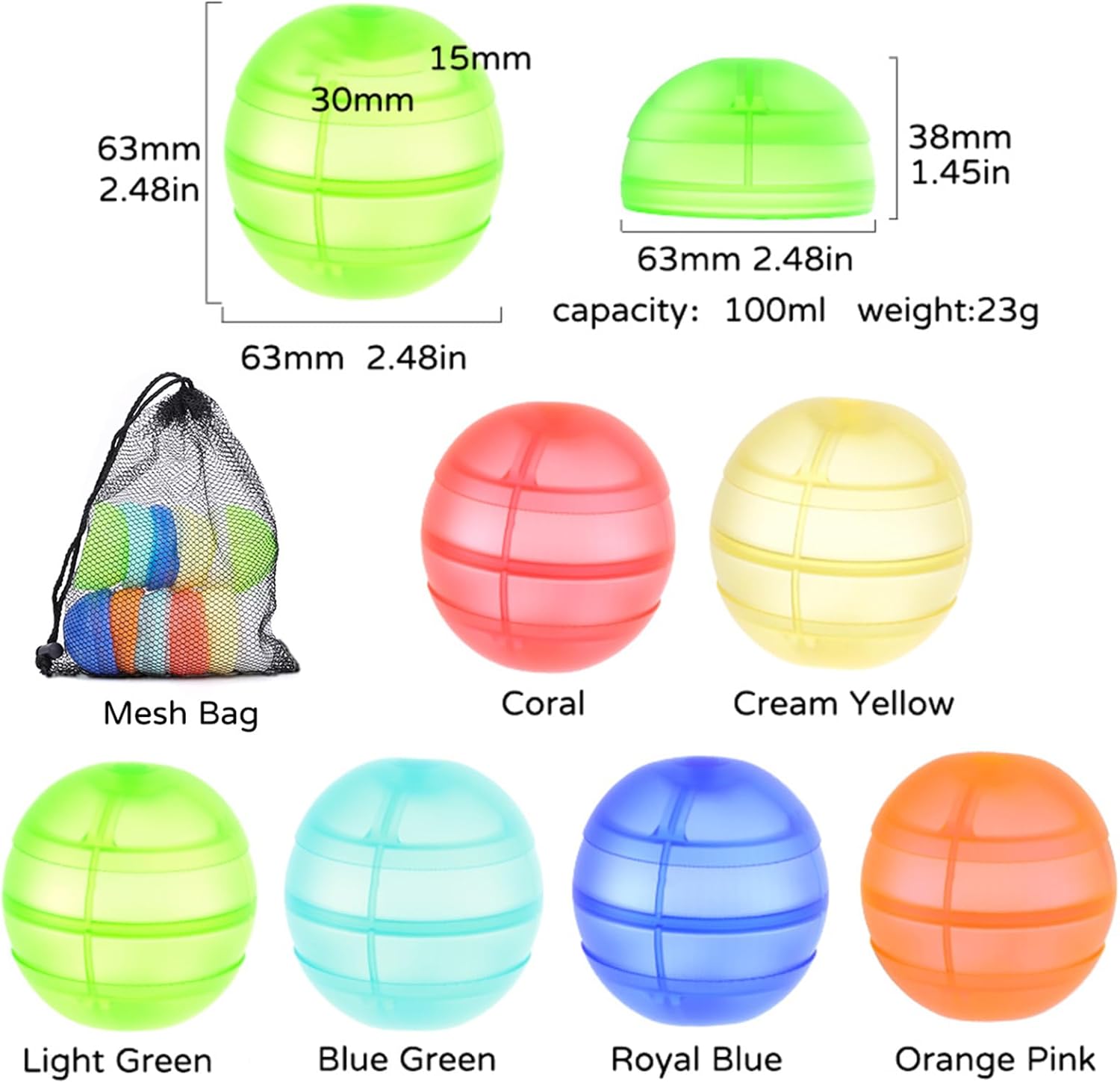 Reusable Water Balloons for Kids, 24PCS Refillable Latex-Free Silicone Water Bomb with Mesh Bag, Summer Toys Beach toys Swimming Pool Party Supplies Bath Toy Outdoor Idea Gift for Kids