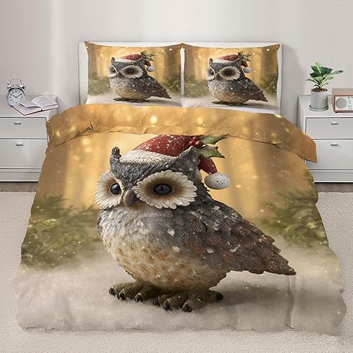 Miniatura 19 de Juego de funda de edredón nórdica de Navidad, estilo nórdico, copos de nieve, juego de ropa de cama con ciervos de Navidad, funda de edredón Navidad