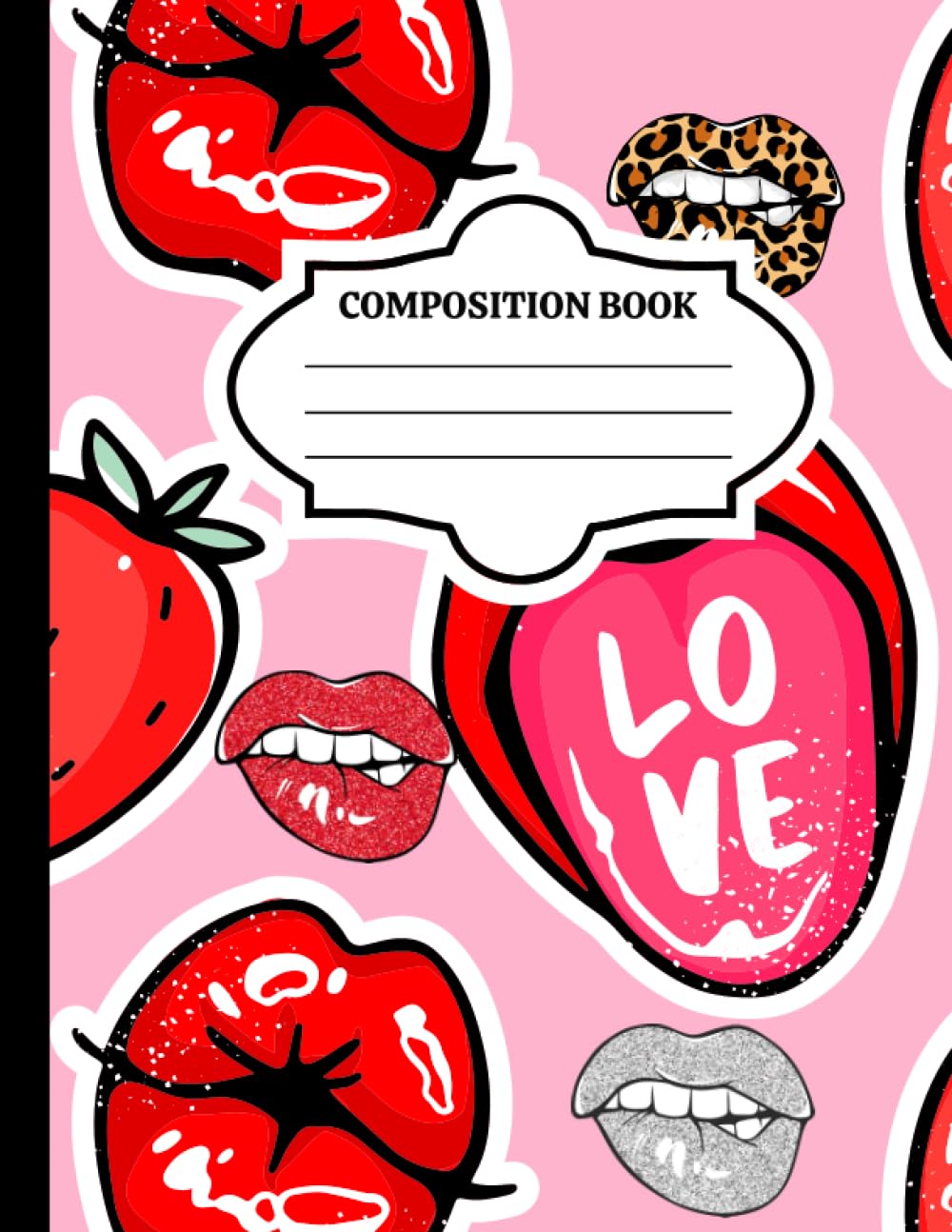 V-Day Kisses!: Love-themed Composition Book and Notebook