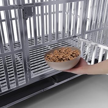 Collapsible Stainless Steel Dog Crate, 48
