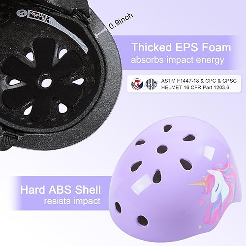 Miniatura 36 de Bienbee - Casco para niños pequeños, casco de patineta para bicicleta, equilibrio, bicicleta, scooter, para niñas y niños de 1-3-5-8-14 años