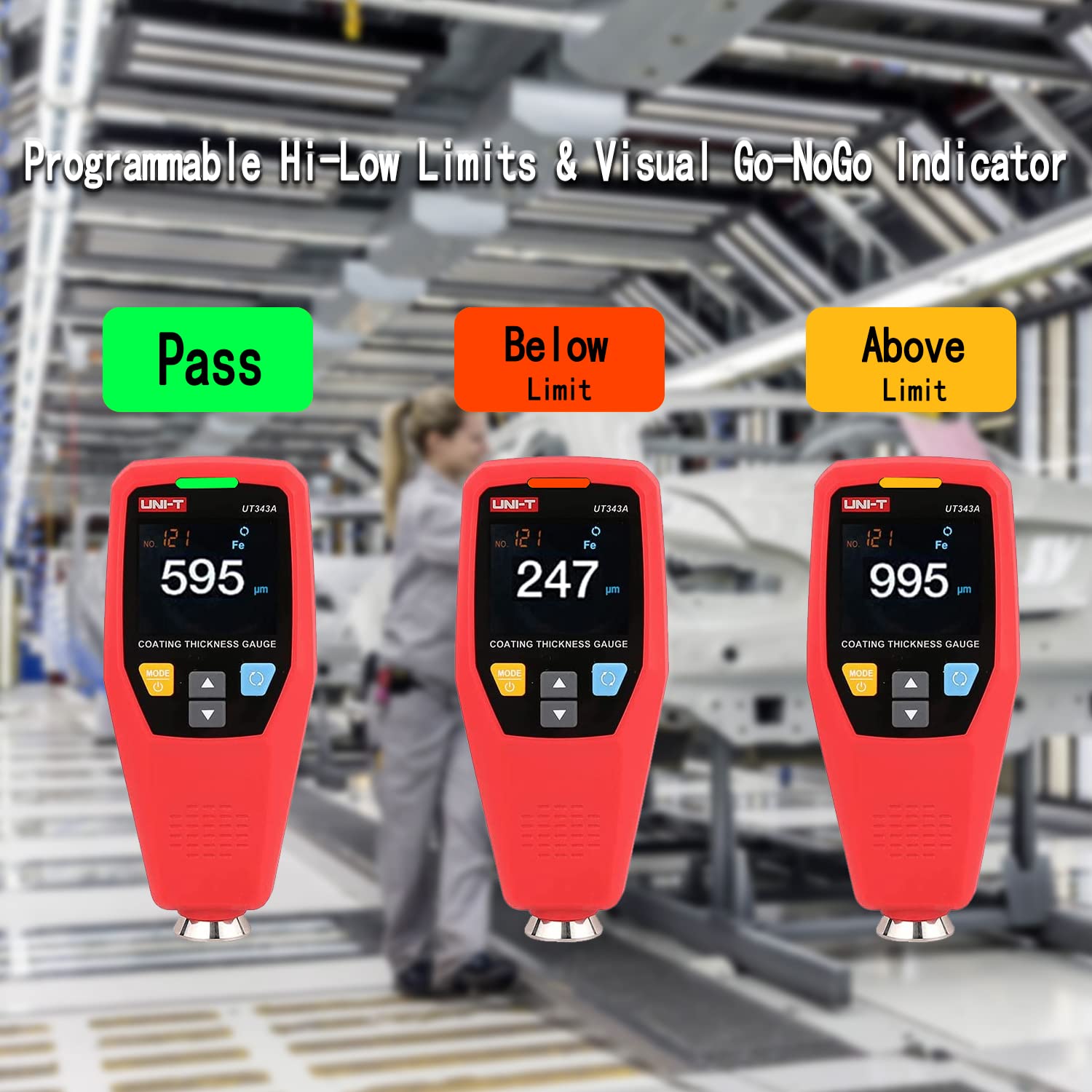 Snapklik.com : Paint Thickness Gauge 343A, RockyMars Digital Coating ...