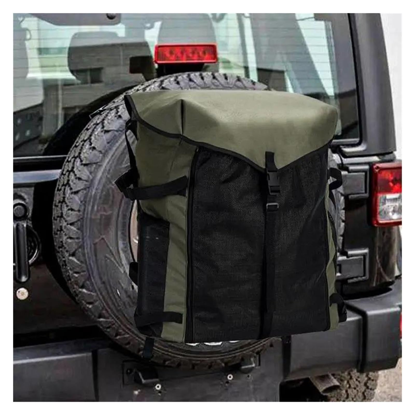 Red de Almacenamiento Bolsa Basura Almacenar Neumáticos Repuesto Gran Capacidad Recuperación Todoterreno Equipo Acampada con Correas Ajustables Universal para Jeeps Y SUV Red Maletero De Coche