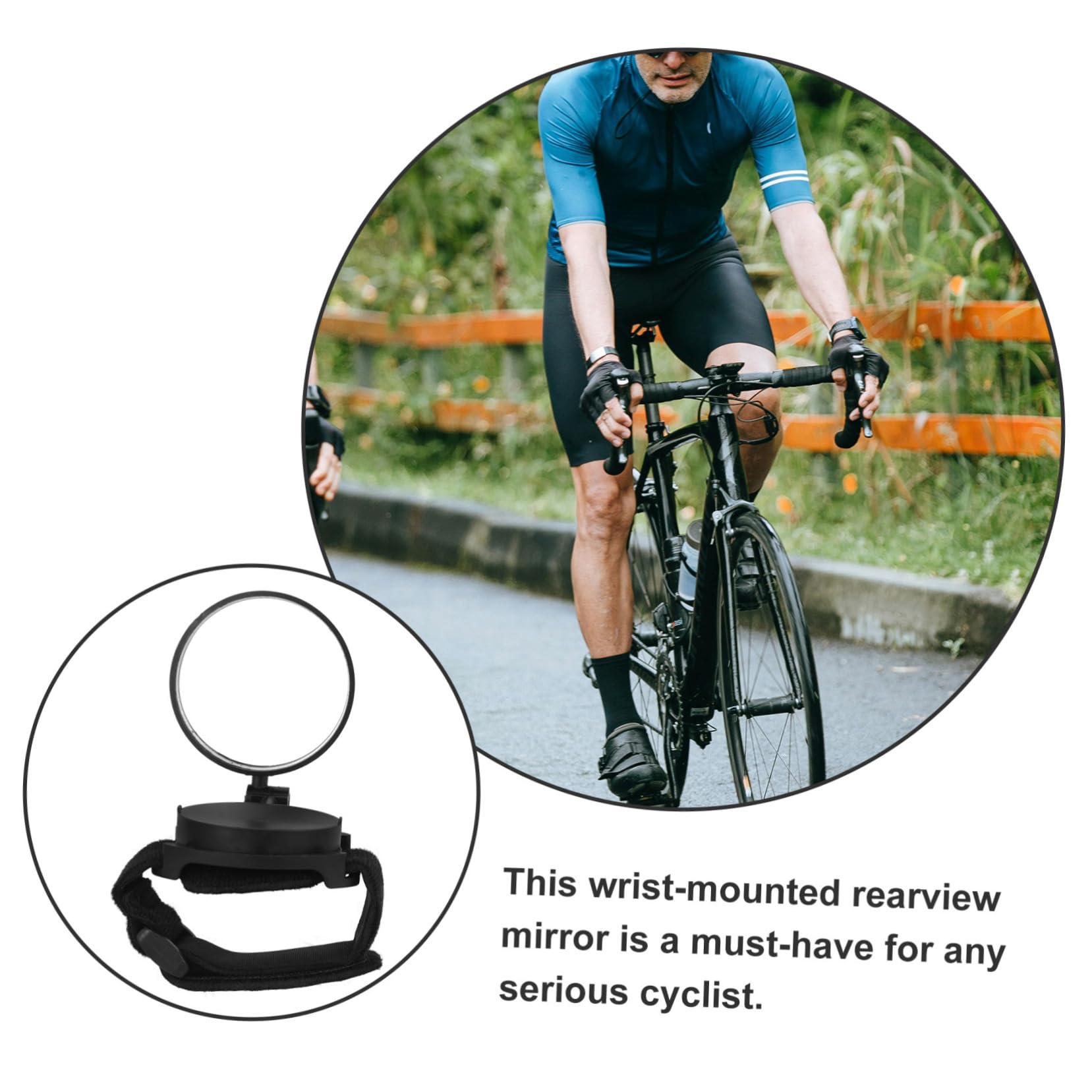 5 Pièces miroir de vélo vue arrière rétroviseurs rotatifs de cyclisme miroir de casque cycle rétroviseur de poignet de bras pour vélo miroir tournant de cyclisme plastique Black