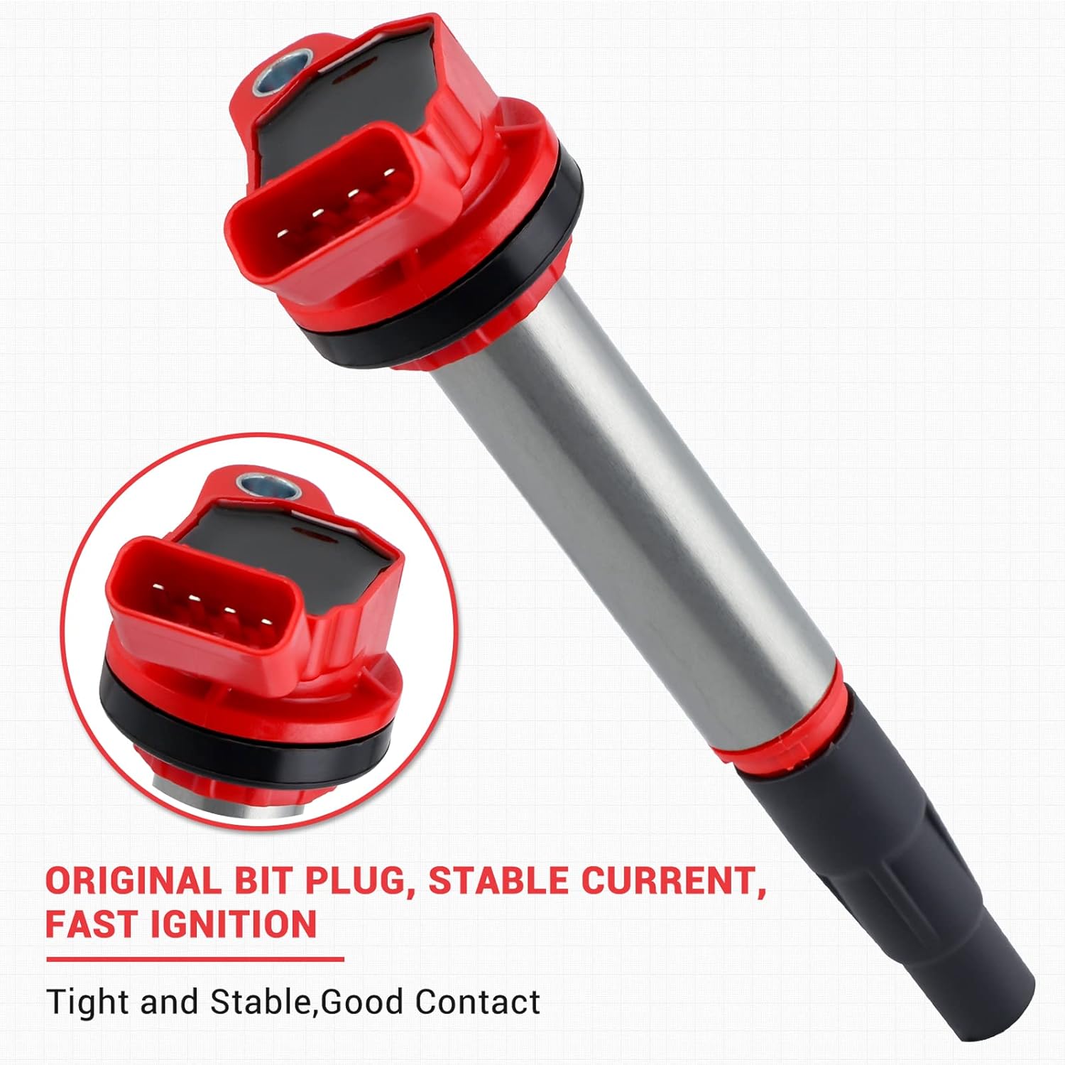 Pindex 4 Pack UF596 Ignition Coil & 93501 Double Iridium Spark Plug Coil Pack Kits Compatible with Toyota Pontiac Corolla Lexus Scion Matrix CT200h 1.8L L4 9091902258 UF619 C1714 GN10341 9091902252