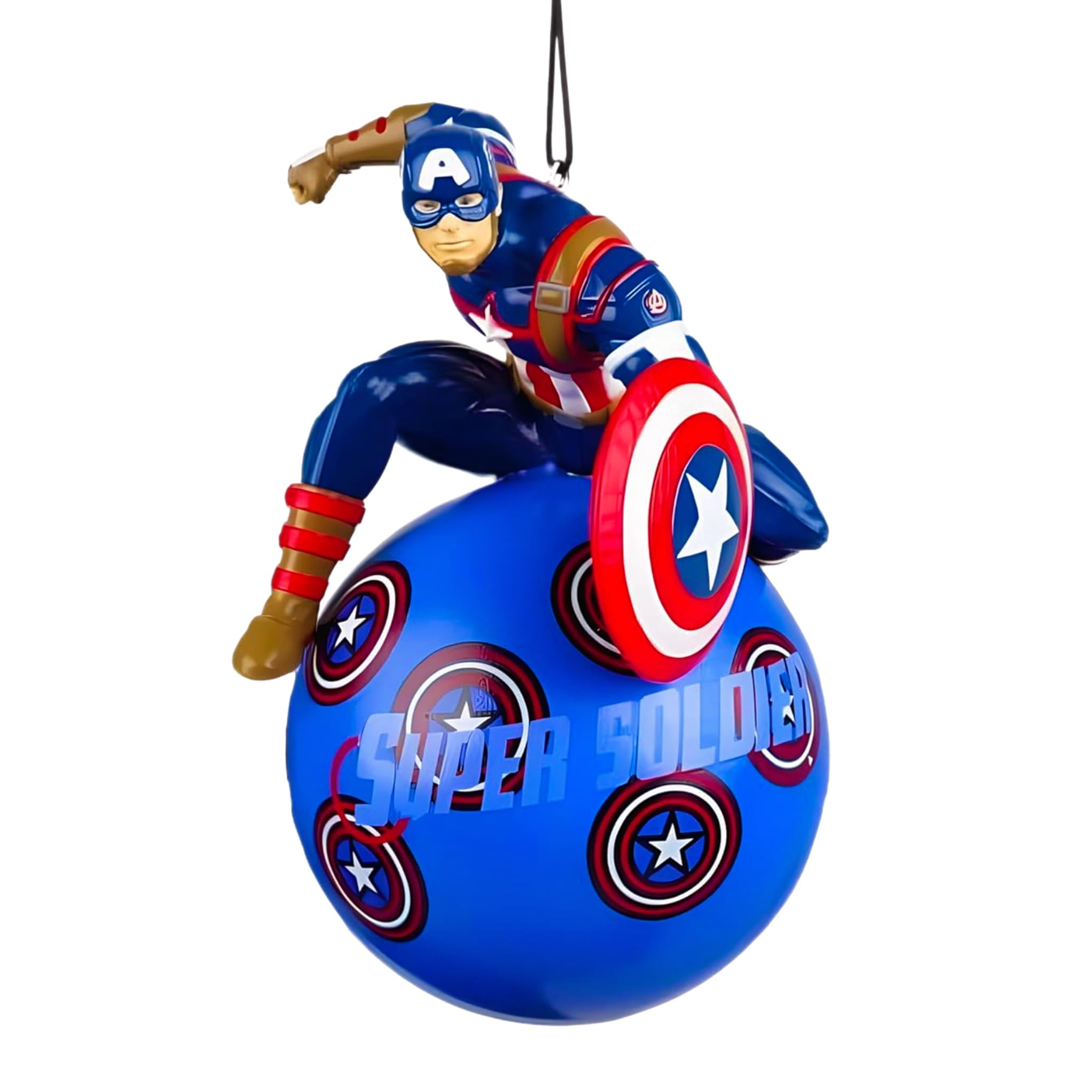 Showpiece Puzzles Blue Marvel Christmas Tree Decorations Baubles (Captain America)