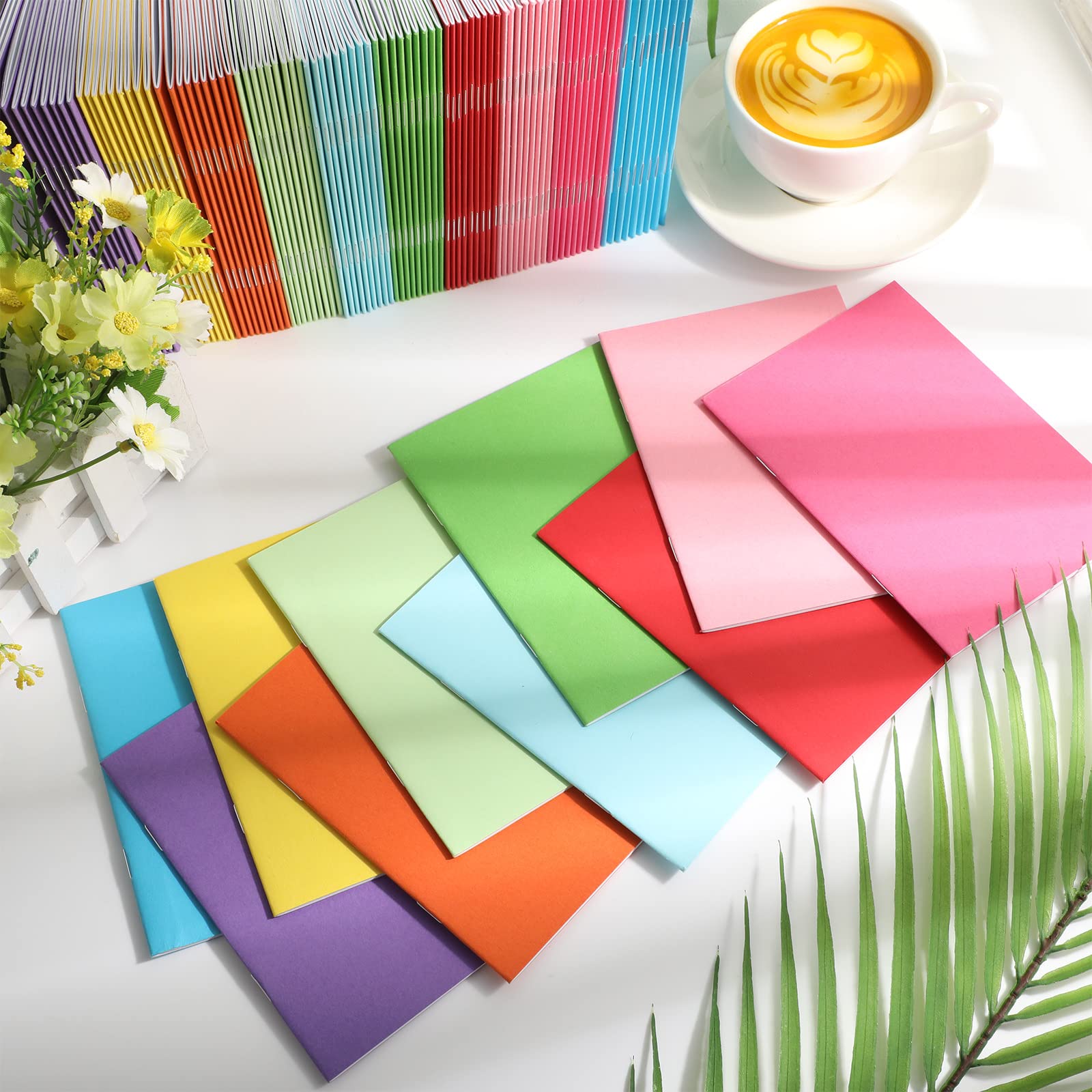 Kosiz 100 libri vuoti colorati per bambini per scrivere storie mini quaderni con copertina rigida quaderni da disegno