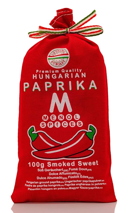 Menol Spices Authentic Hungarian Smoked Paprika Powder