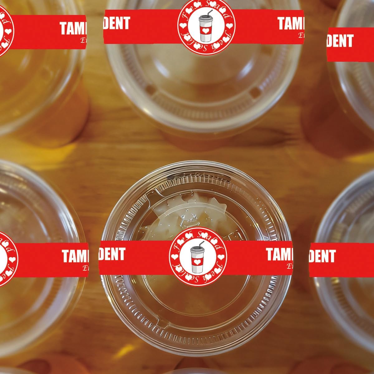 Safe Secure Tamper Proof Stickers Tamper Evident Seals for Drink Lids 1 x 9 Inch Food Delivery Sealed for Freshneess Labels Red Security Stickers for Coffee Cups Beverage Containers 250 Pcs