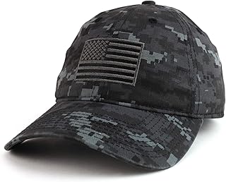 Rapid Dominance American Flag Embroidered Washed Cotton Camo Cap - NTG