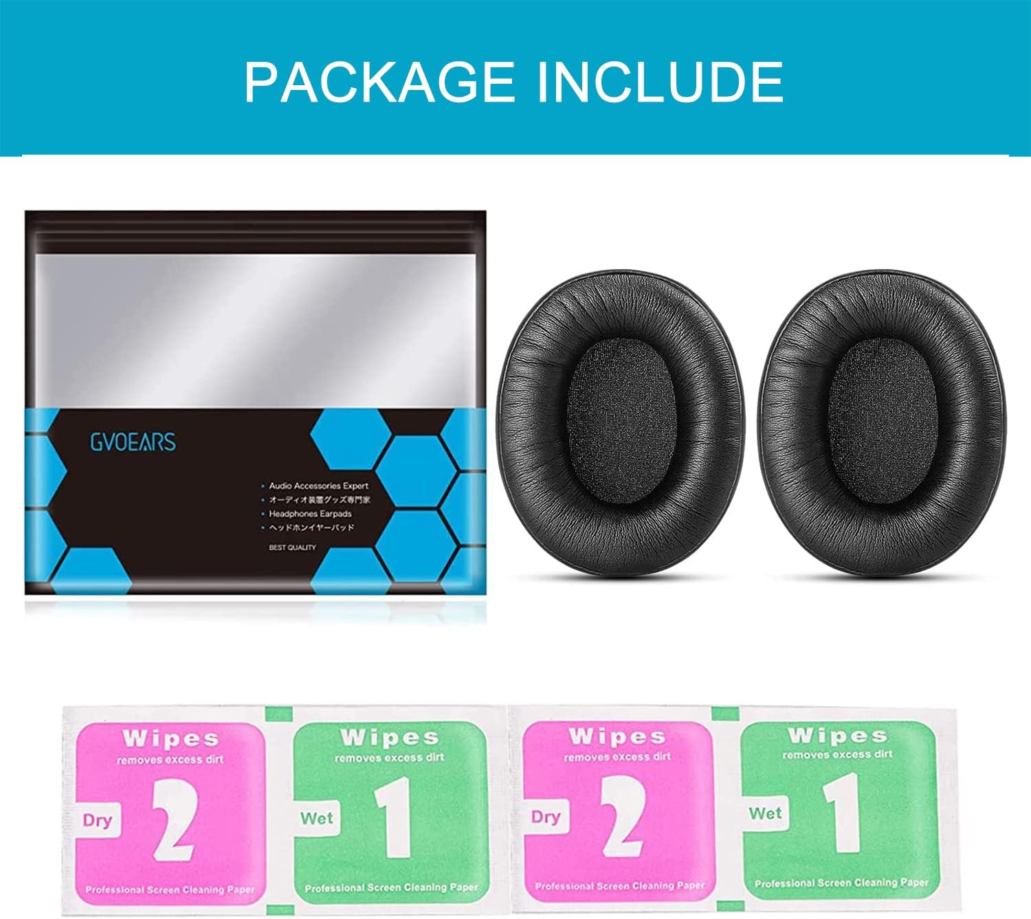 Replacement Ear Pads for Sony MDR 7506, GVOEARS Earpads Cushions Noise Isolation Headphone Pads for Sony MDR V6 / MDR V7 / MDR-CD900ST with Soft Protein Leather, Durable Memory Foam (Black) - Image 9